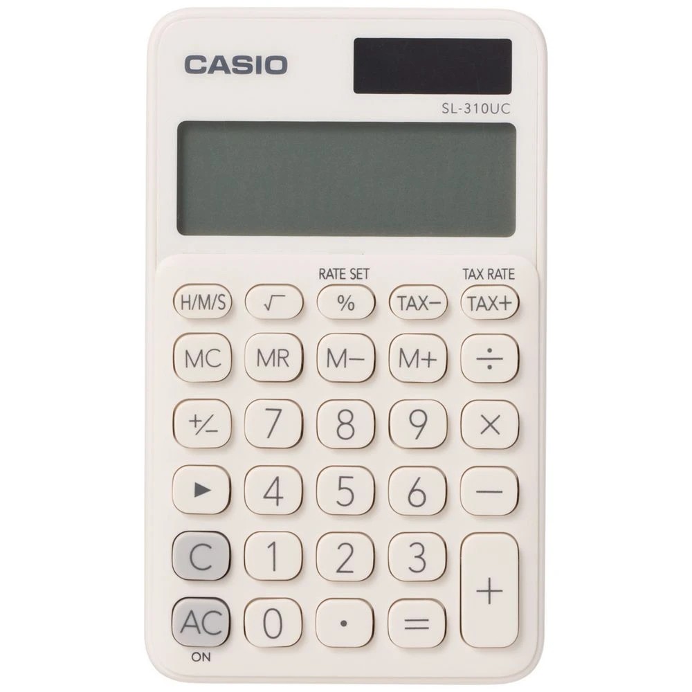 1 Casio 10 Digit Portable Calculator White SL310UCWE, 1 of 3