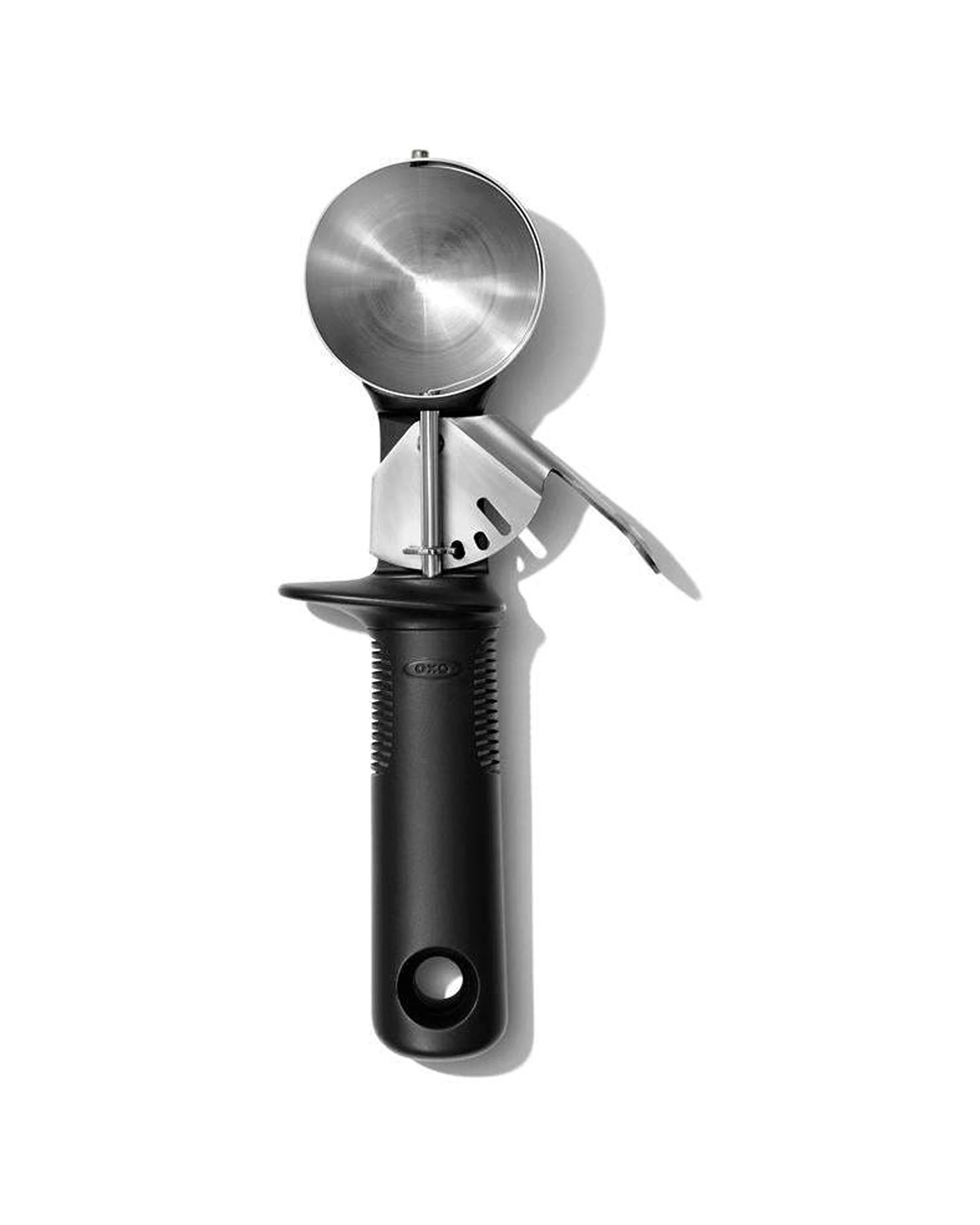 4 Oxo Stainless Steel Trigger Ice Cream Scoop With Non Slip Handle Finger Guard - Black, 4 of 6