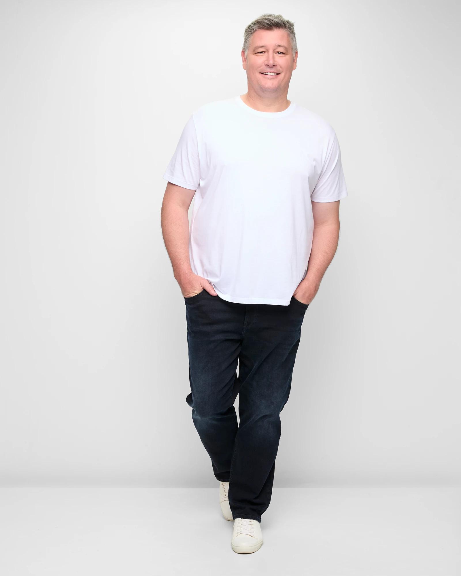 2 Target Plus Size Straight Stretch Denim Jeans BLUE + BLACK, 2 of 5