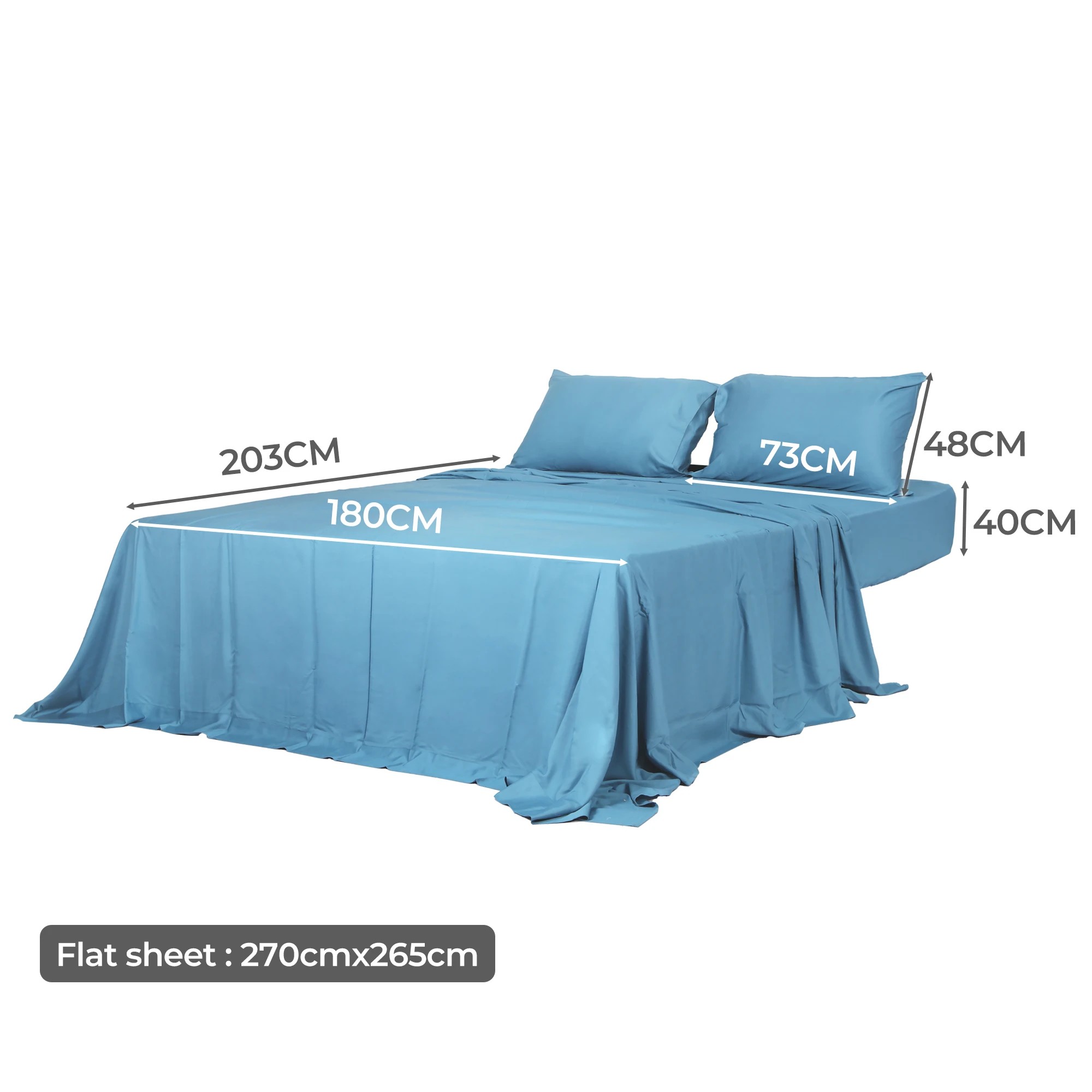 3 Dreamz King Blue Bamboo Fitted Sheet Set
 - King Bed
 - King Bed
 - King Bed, 3 of 3