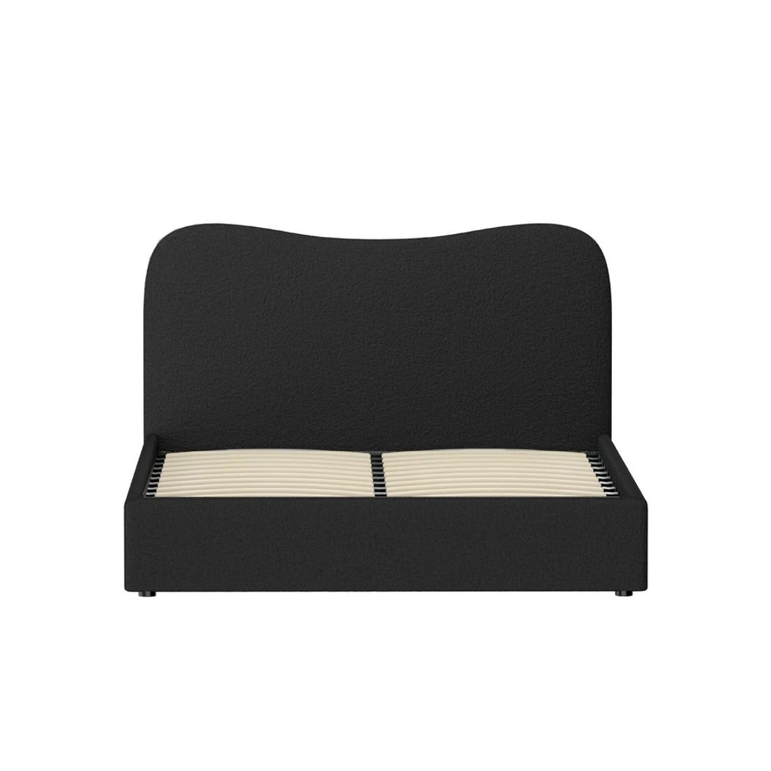 4 Artiss Bed Frame Double Size Boucle DARA - Black, 4 of 7