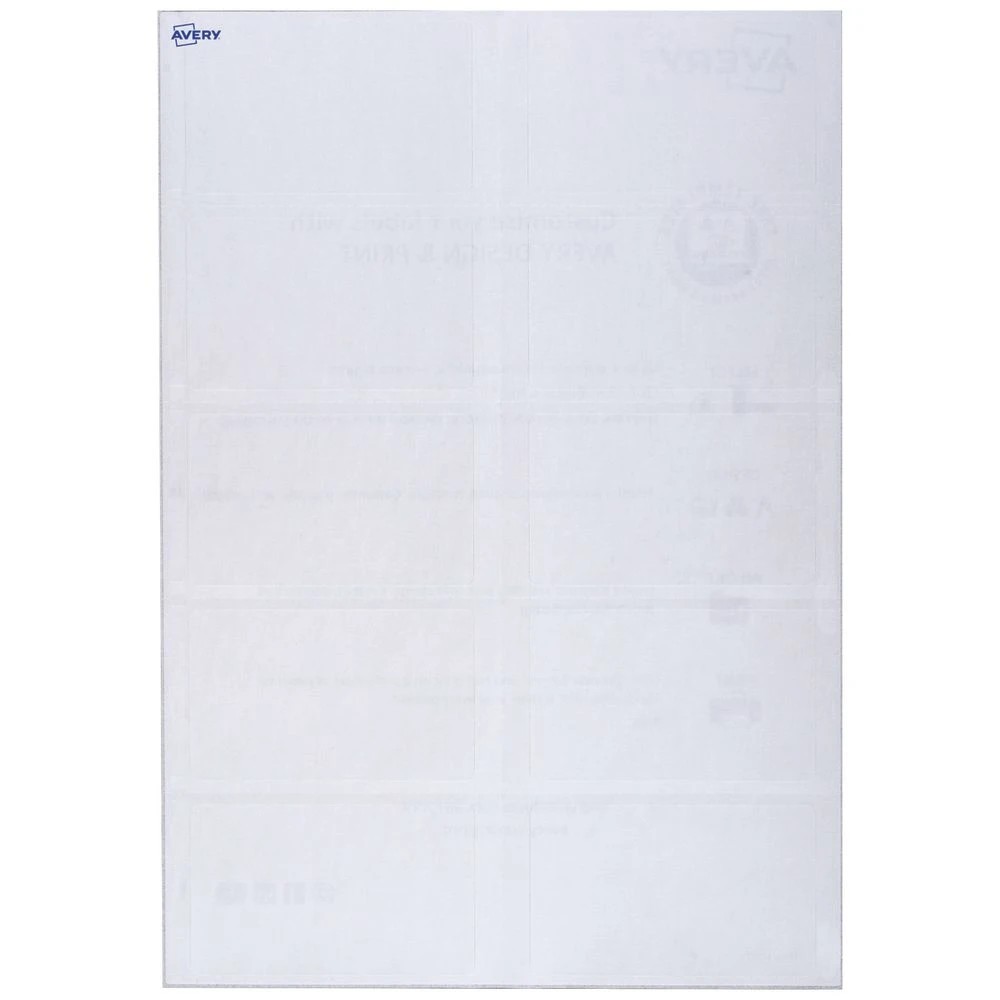 3 Avery Fabric Name Badge Labels 88 x 52mm White 150 Pack, 3 of 10