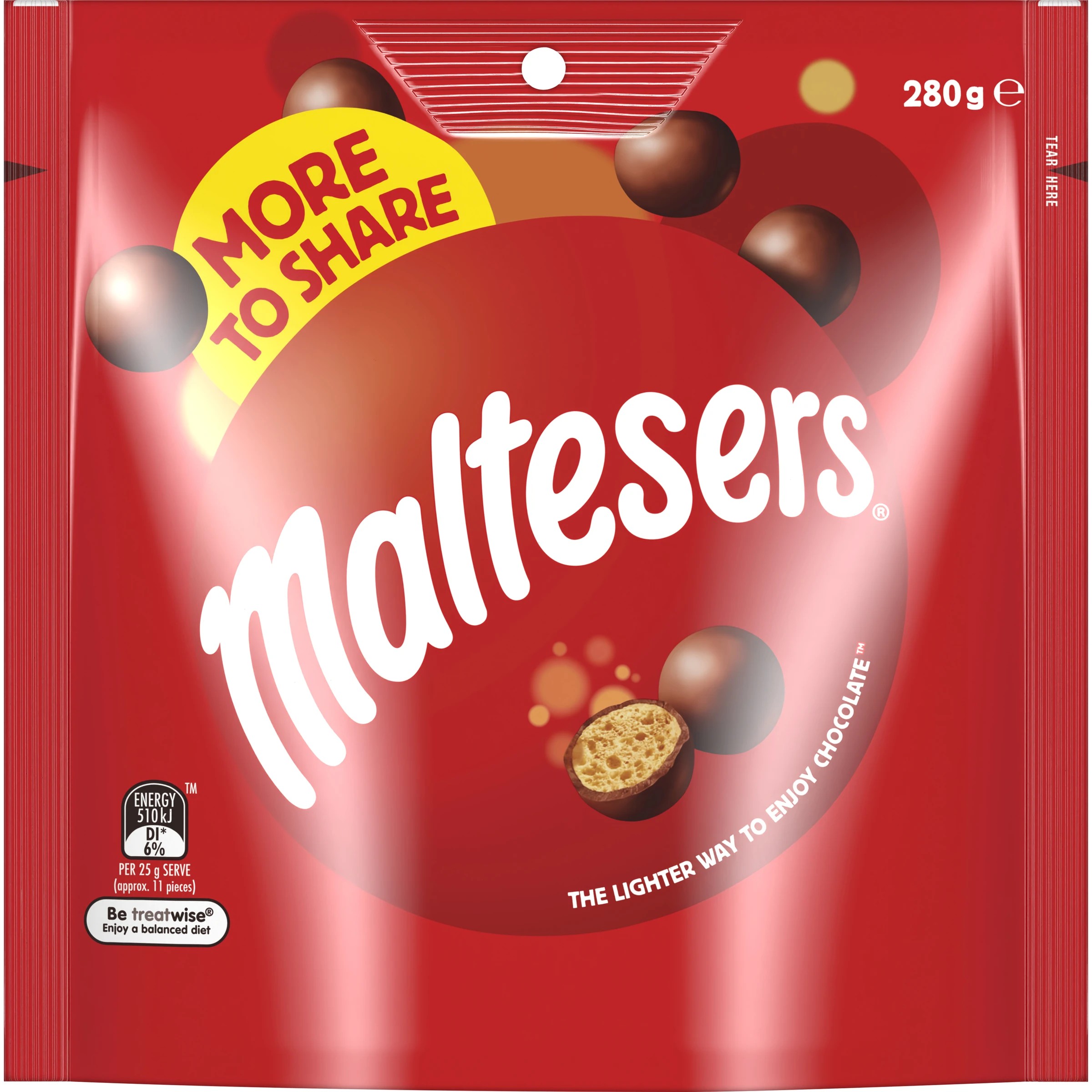 1 Maltesers Milk Chocolate Snack & Share Bag 280g, 1 of 7
