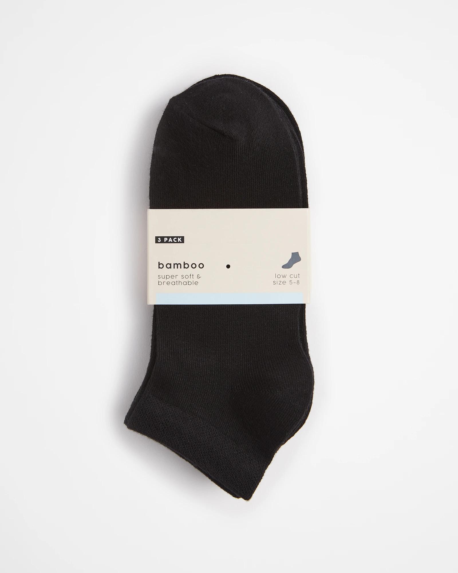 3 Target 3 Pack Bamboo Low Cut Socks BLACK, 3 of 3