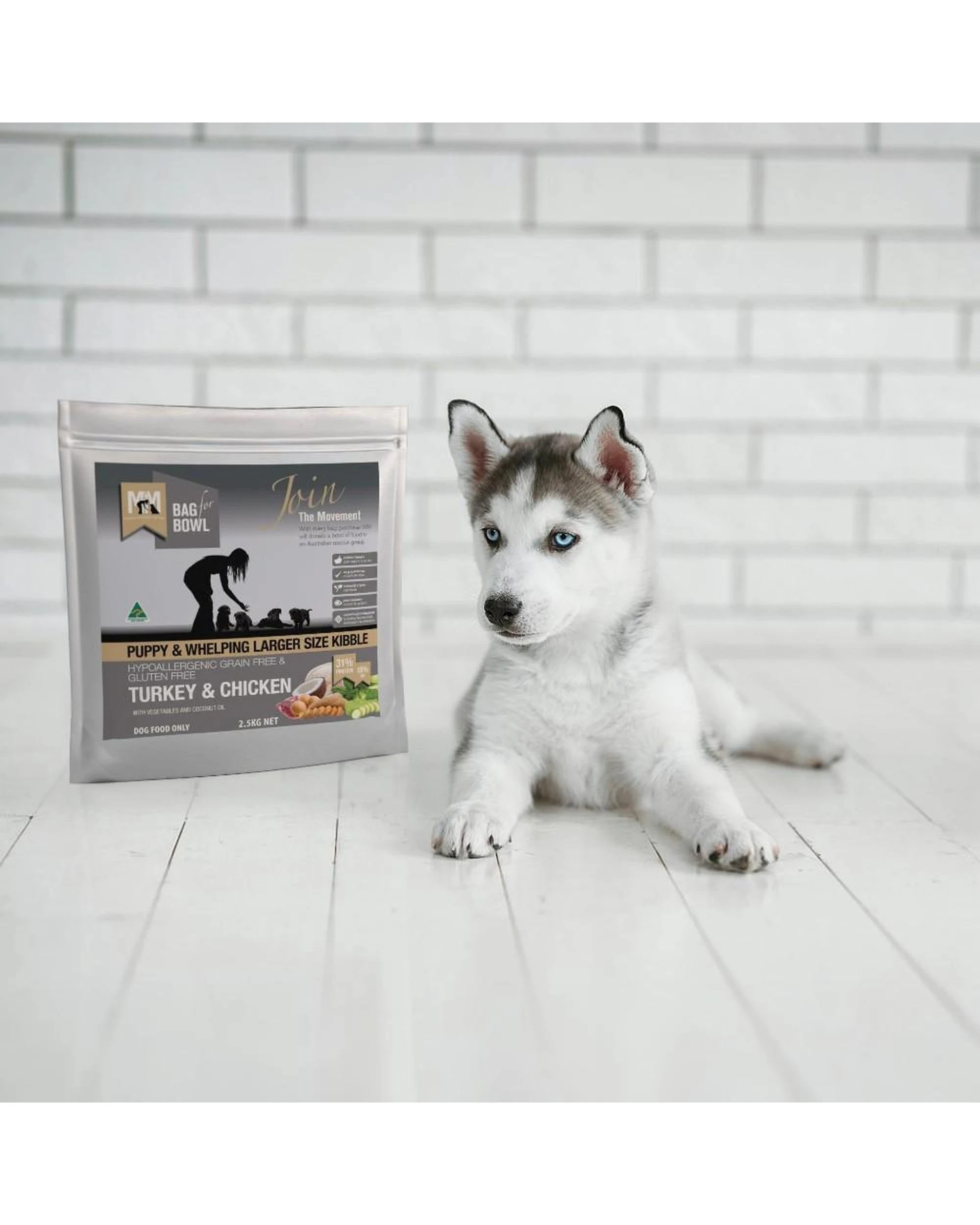 3 MFM Puppy & Larger Size Kibble Grain Free Turkey & Chicken Dog Food 9kg, 3 of 6