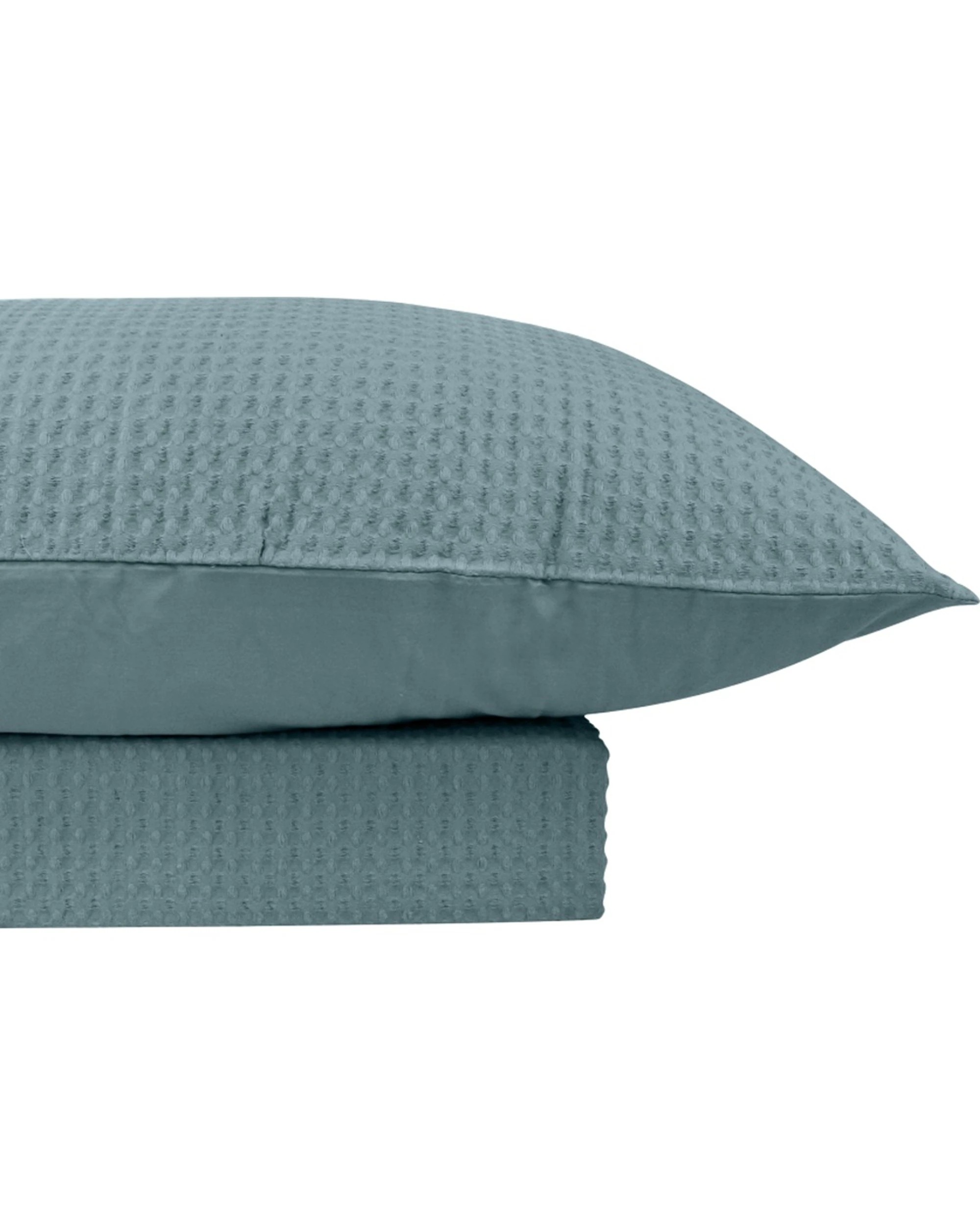 5 Bas Phillips 3pc Bas Phillips Santiago Cotton Waffle Quilt Cover Set Dusty - Queen Bed - Blue, 5 of 6