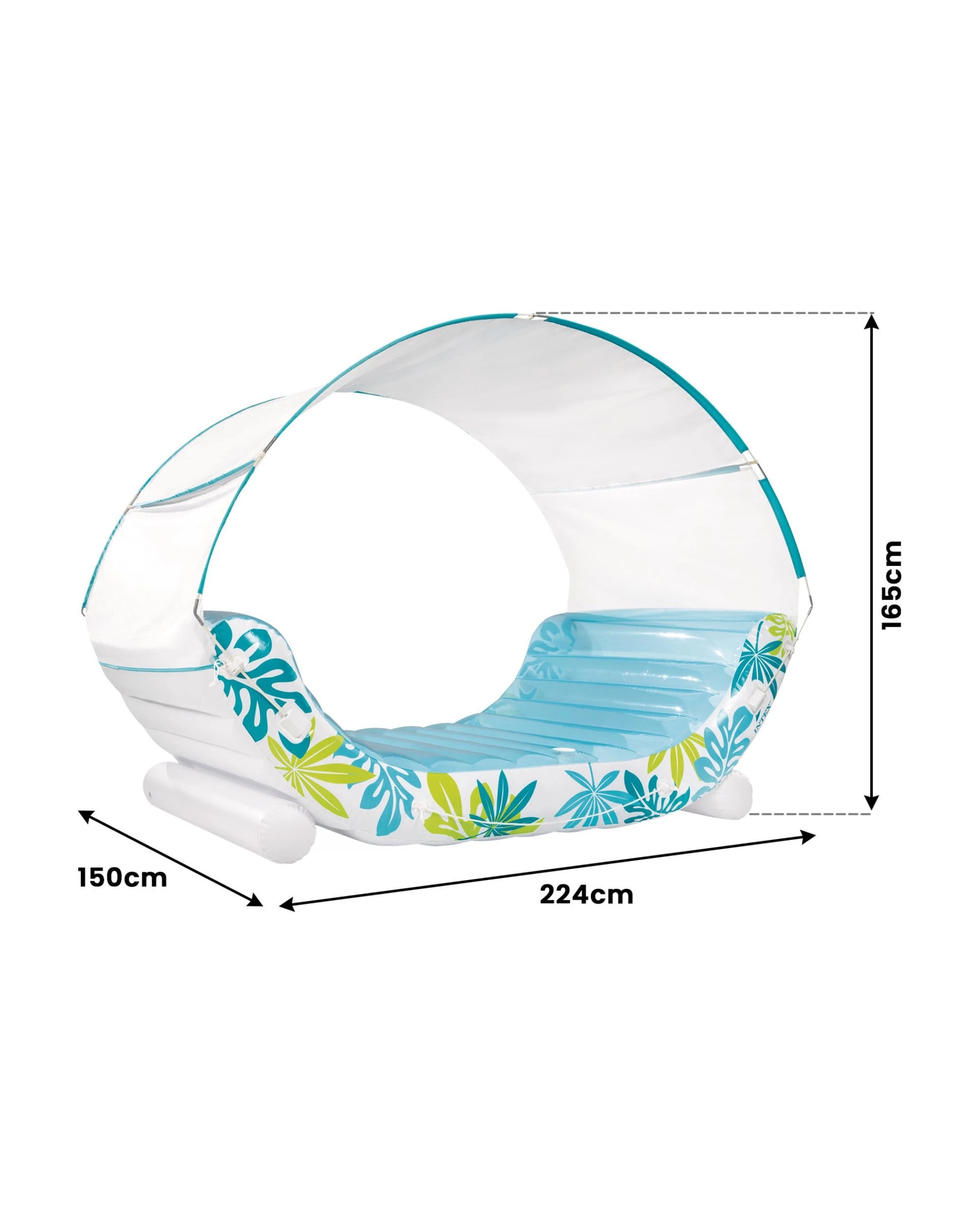 3 Intex Canopy Pool Lounge Float Tropical Sunshade - Blue, 3 of 7