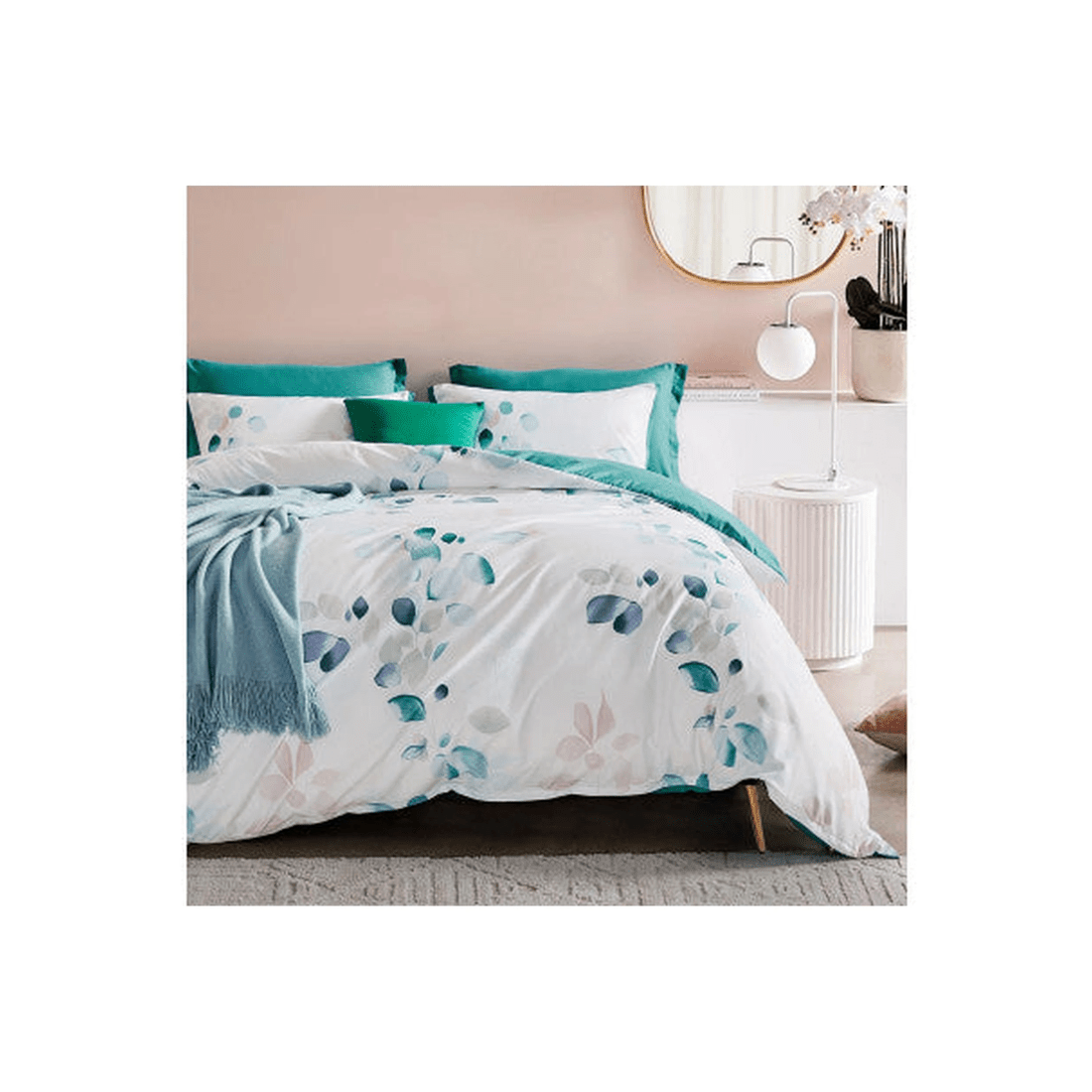 5 GIOIA CASA Botanical Olinda Microfibre Quilt Cover Set, Queen 210 x 210 cm, Zipper Closure - Multi, 5 of 5