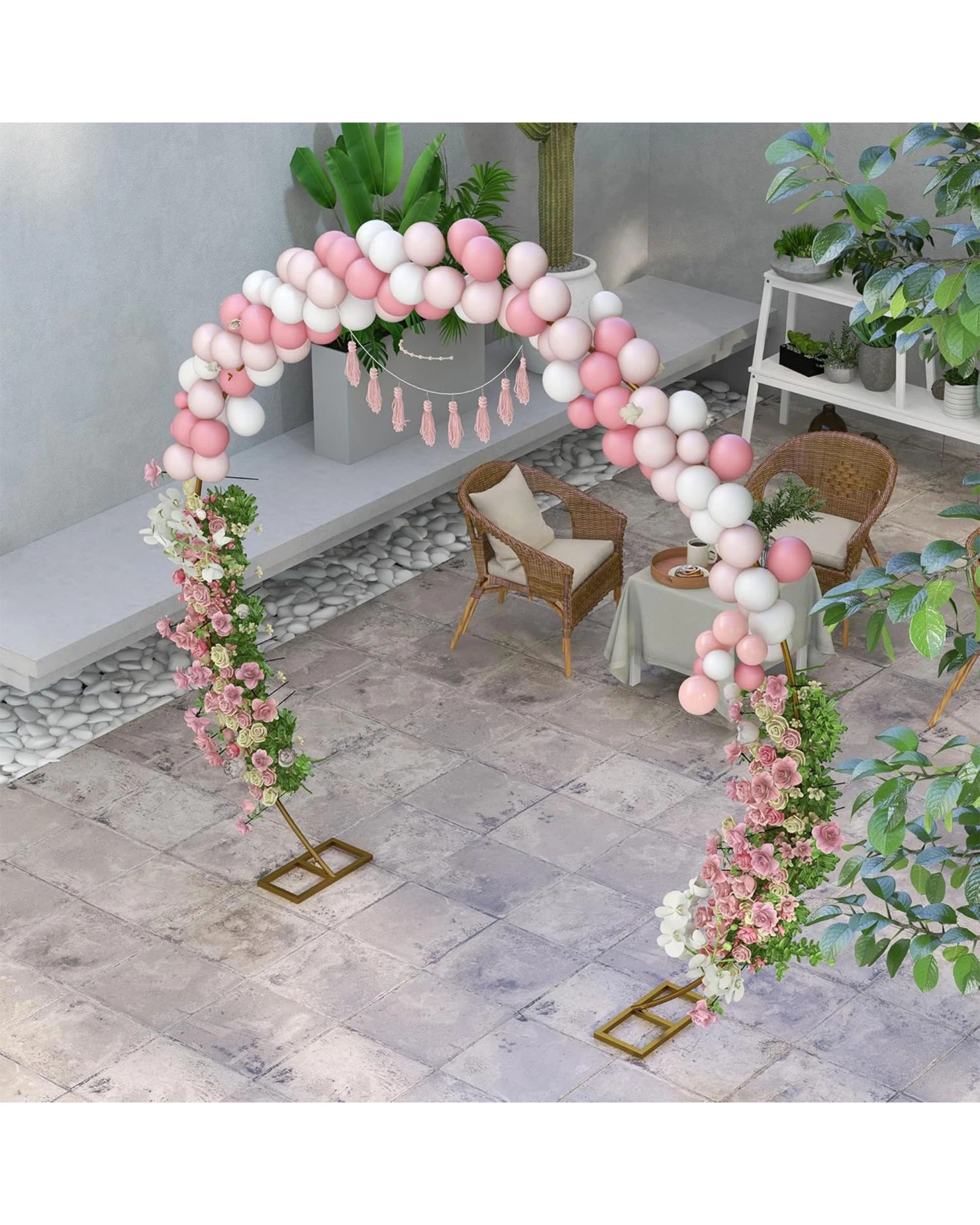 3 Party Maker Metal Semi-Circle Arch Frame 2.5m - Gold, 3 of 4