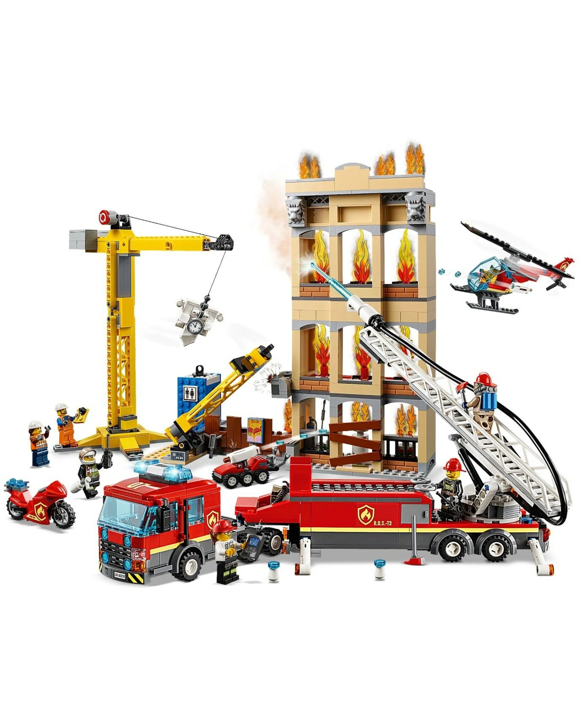 2 LEGO 60216 Downtown Fire Brigade Rescue Helicopter Building Set, 2 of 4