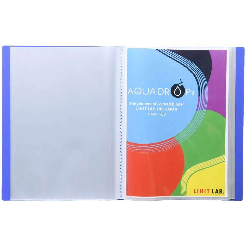 4 Aqua Drops Display Book Fixed 40 Pockets Vivid Blue, 4 of 4