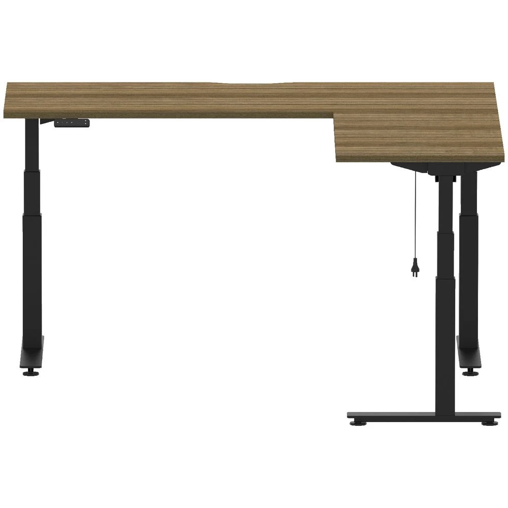4 Stilford S2 Electric 1800mm Corner Workstation Black/Walnut Desks, Tables and Workstations, 4 of 6