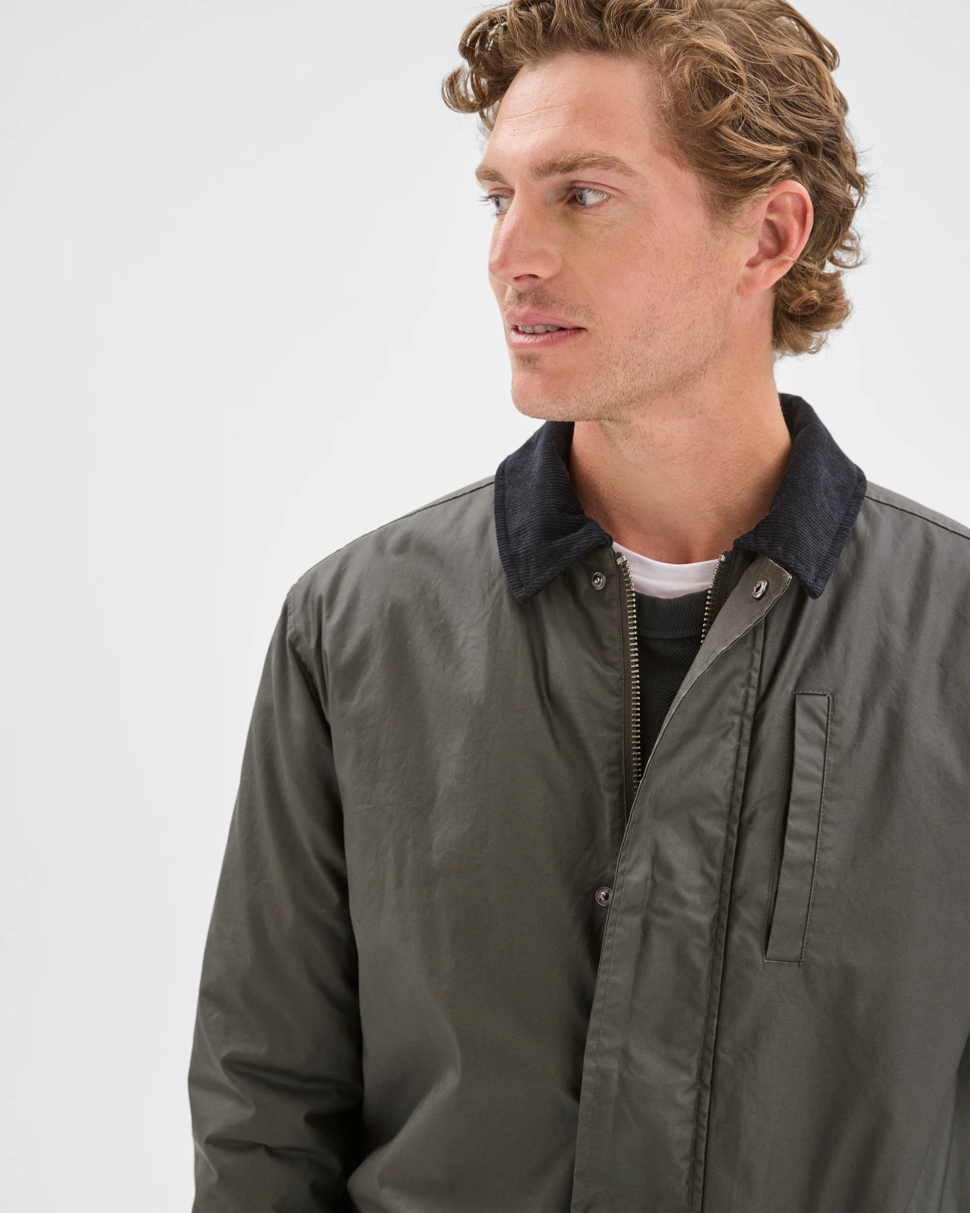2 Target Man Australian Cotton Waxed Parka Jacket DARK OLIVE, 2 of 10