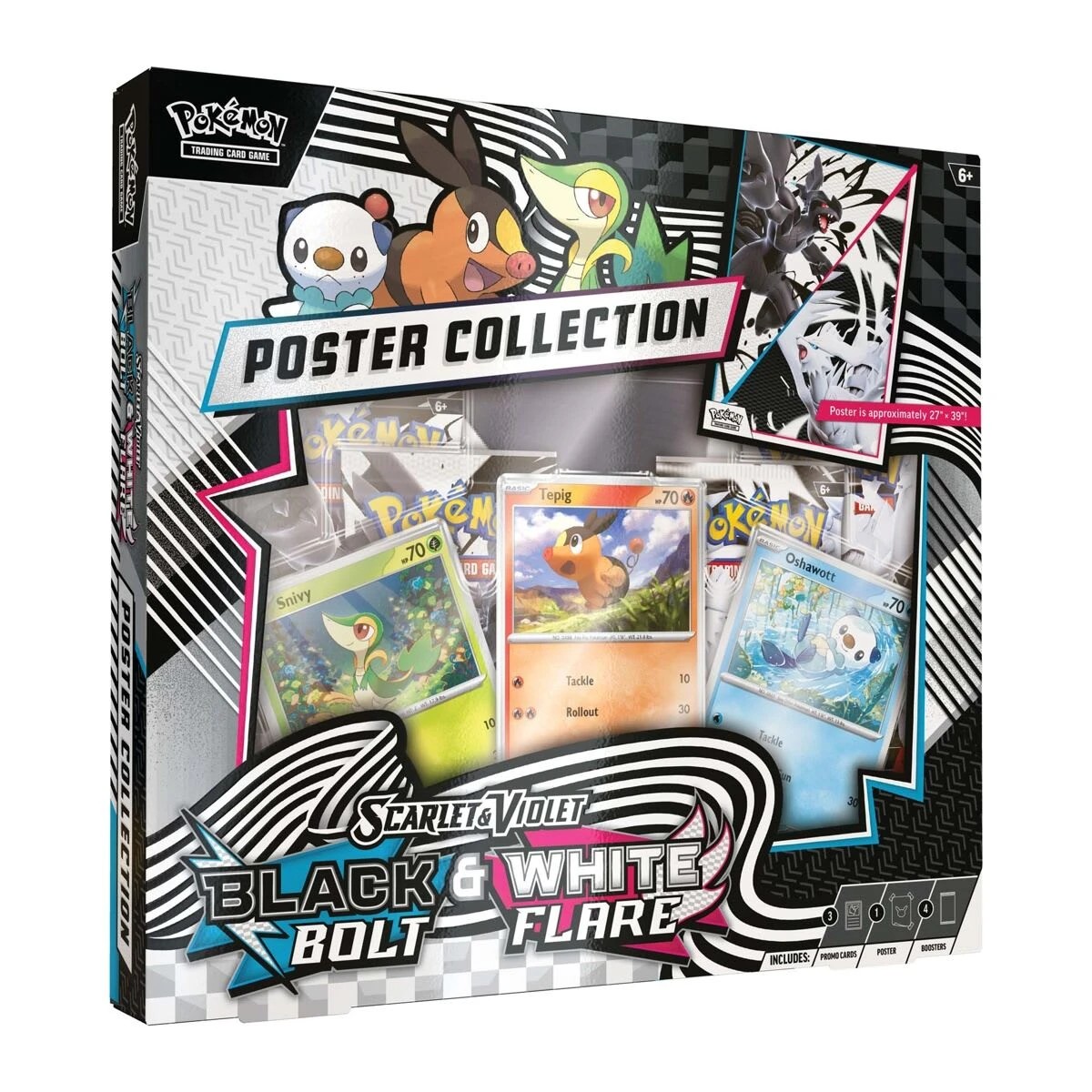1 Pokemon Trading Card Game: Scarlet and Violet Black Bolt and White Flare Poster Collection, 1 of 2
