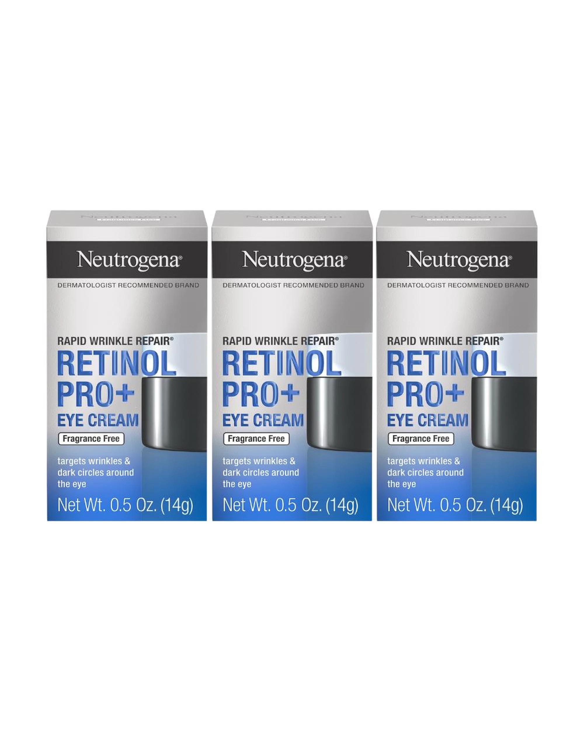 1 3 x Neutrogena Rapid Wrinkle Repair Retinol Pro+ Eye Cream 14g, 1 of 9