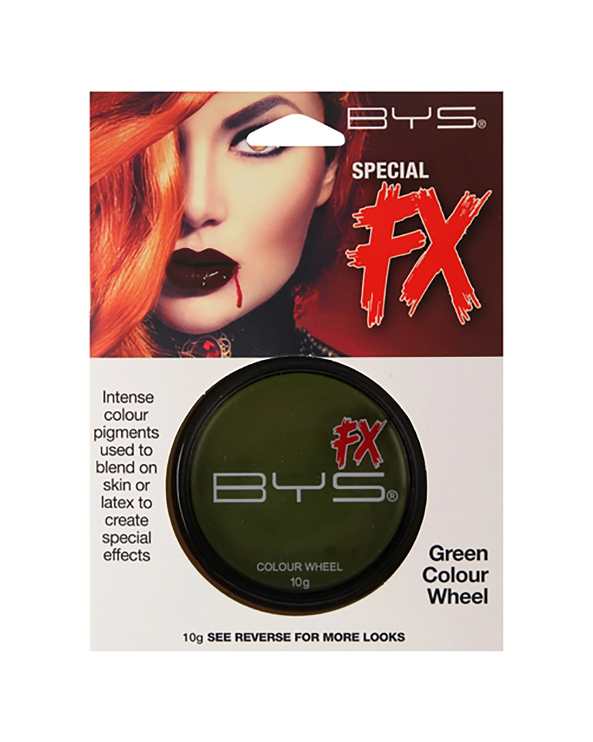 1 BYS Special FX Colour Wheel Costume Makeup Creamy 10g - Green, 1 of 1