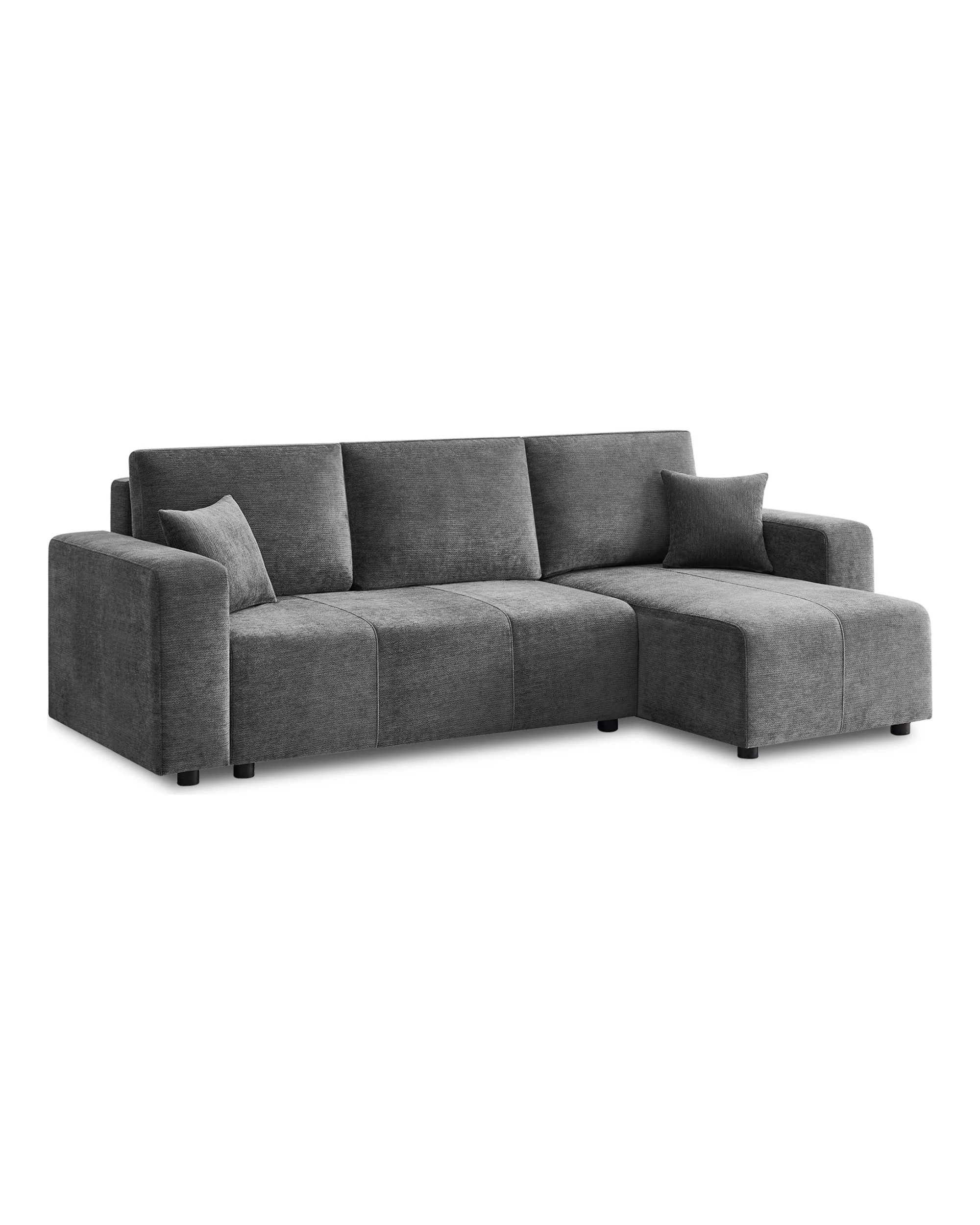 1 Sarantino Caliana Reversible L Shape Sofa Bed with Storage and Backrest, 1 of 10