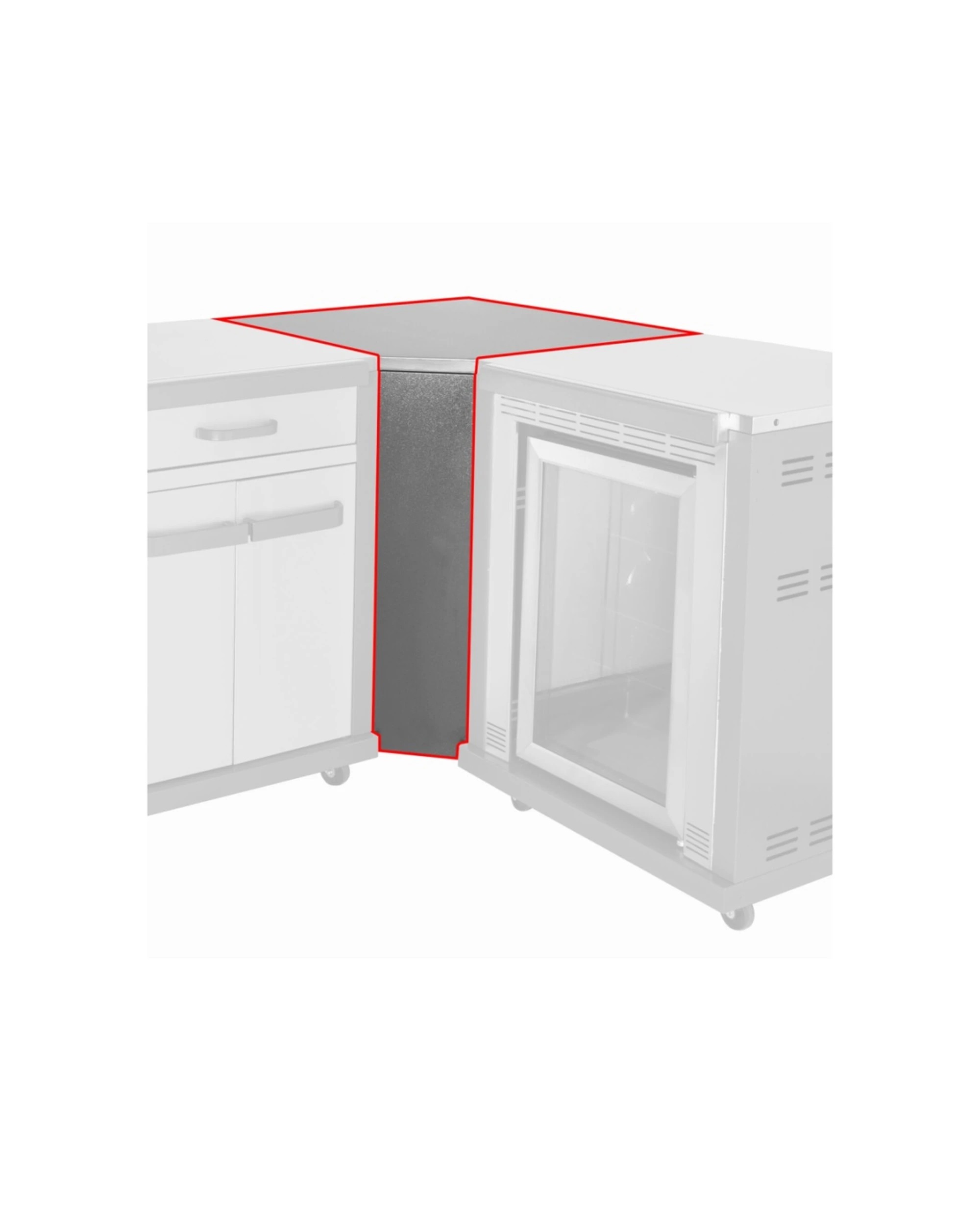 1 Coleman Corner Module Weather-Resistant 304-Grade Stainless-Steel Shadow Gloss - Black, 1 of 1