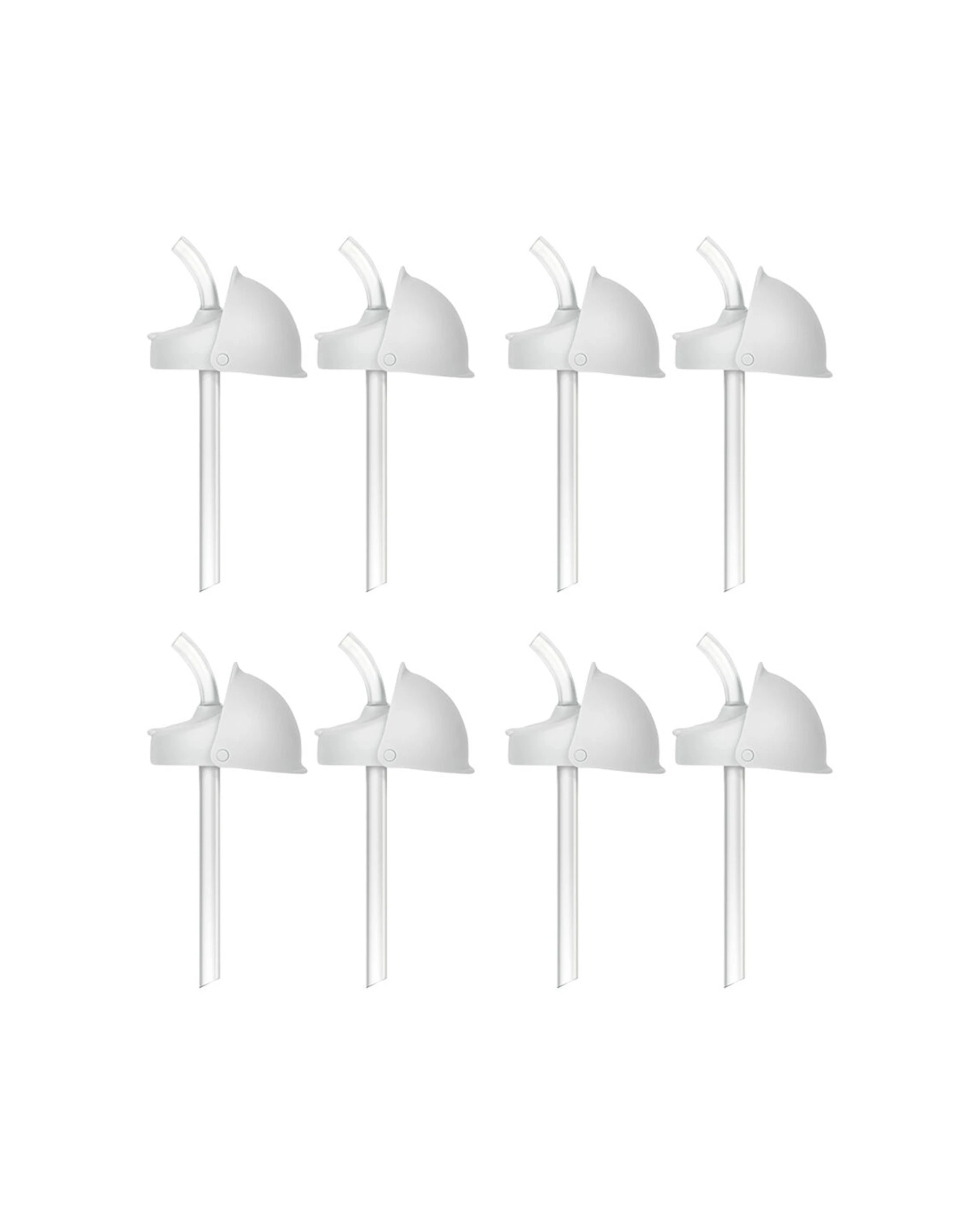 1 Boon 4x Nursh Silicon Straw Conversion Top for Bottles 2PK - Grey, 1 of 4