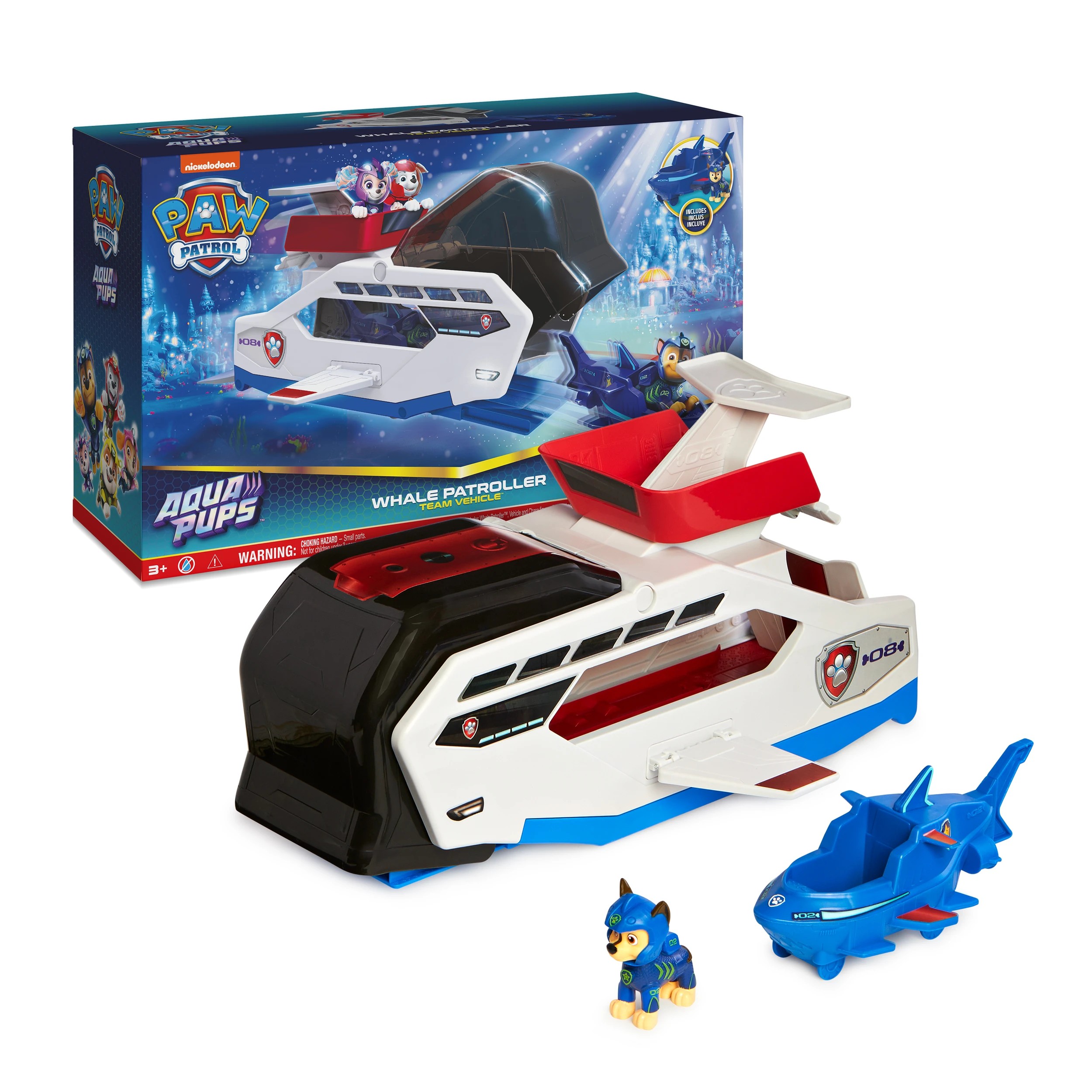 1 PAW Patrol Aqua Pups Whale Patroller Team Vehicle