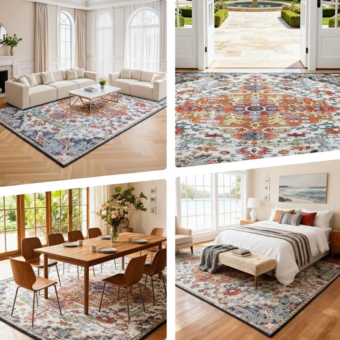 9 Artiss Floor Rug 240X340cm Large Washable Geometric Area Rug Modern Carpet Mat - Multi, 9 of 9