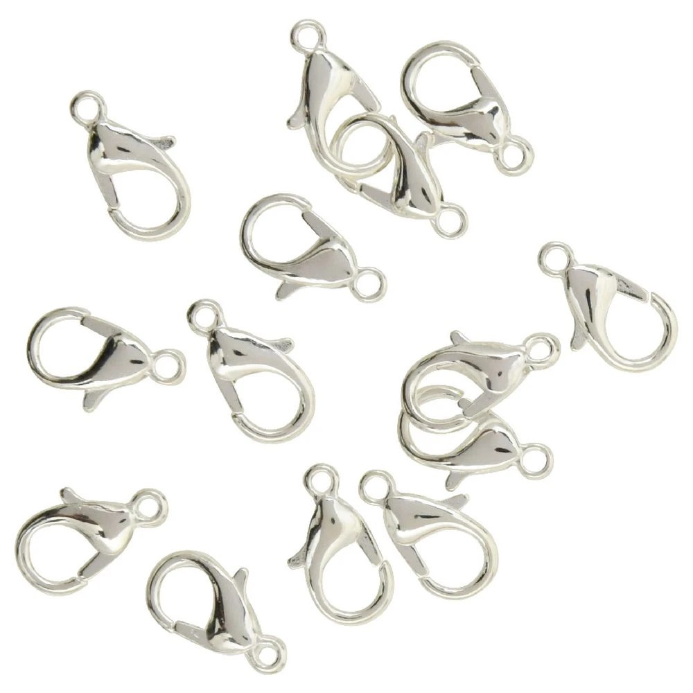 2 Born Lobster Clasps 11mm Silver 14 Piece, 2 of 2
