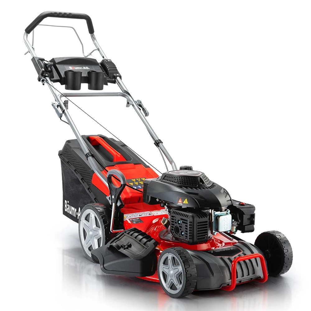 1 Baumr-AG 220cc Lawn Mower 4-Stroke 18 Inch Petrol Lawnmower 4-in-1 Self-Propelled Push, 1 of 1