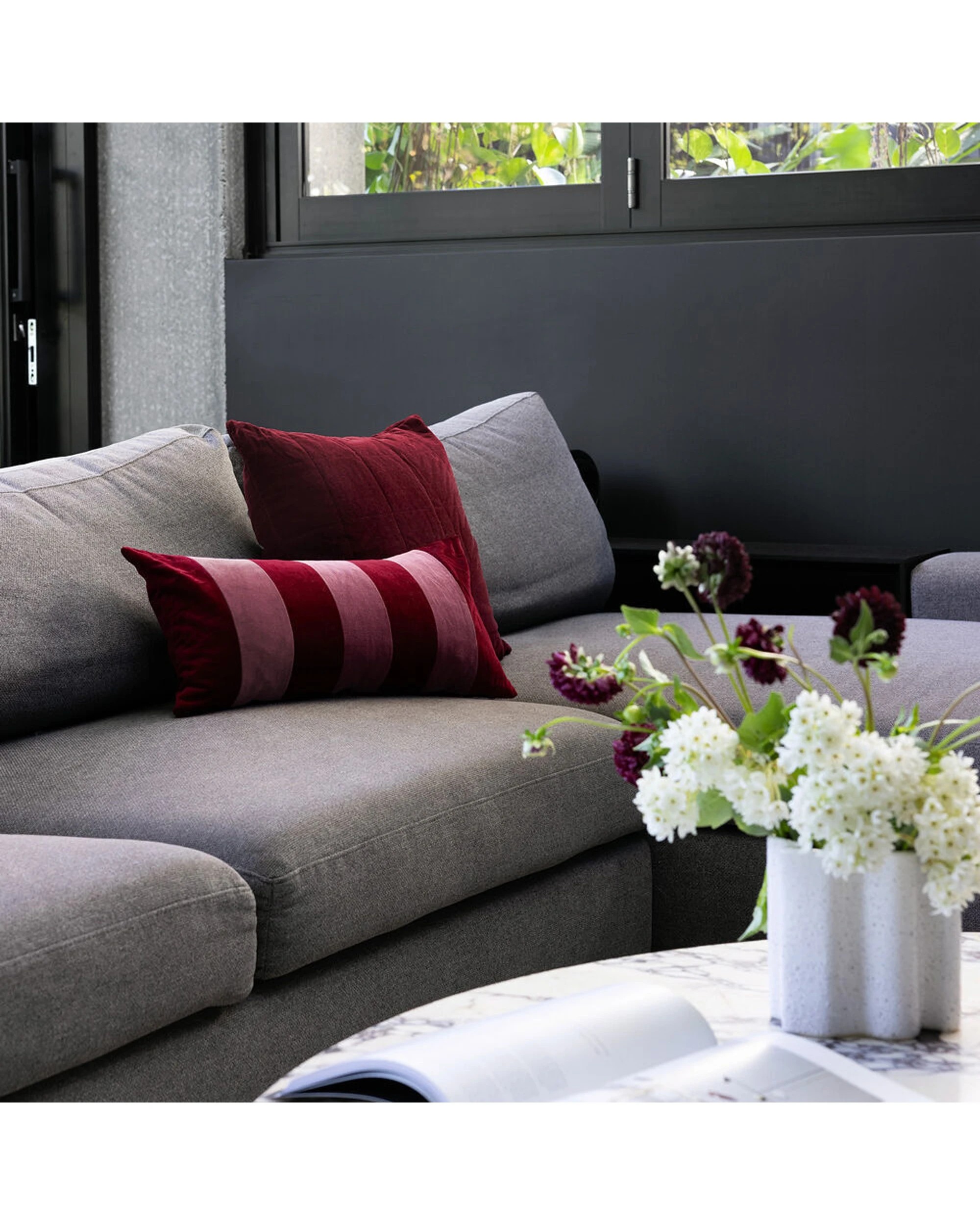 2 Bambury Cooper Rectangle Sofa Cushion Decorative Throw Pillow Berry 30x60cm - Purple, 2 of 2