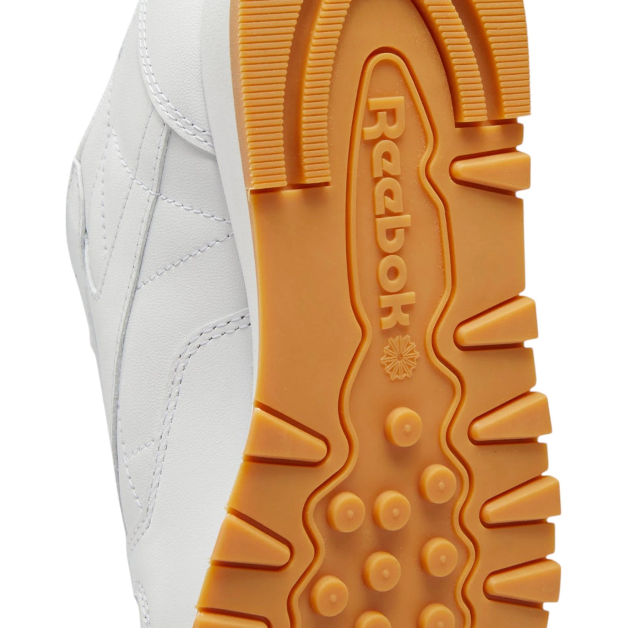 8 Reebok Mens Classic Leather Casual Shoes WHITE/GUM, 8 of 9