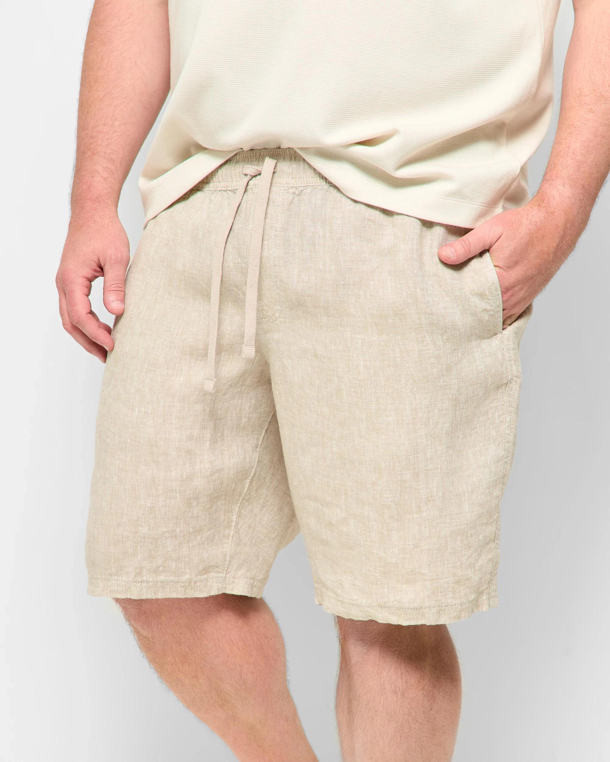 3 Target Plus Size European Linen Shorts STONE, 3 of 5