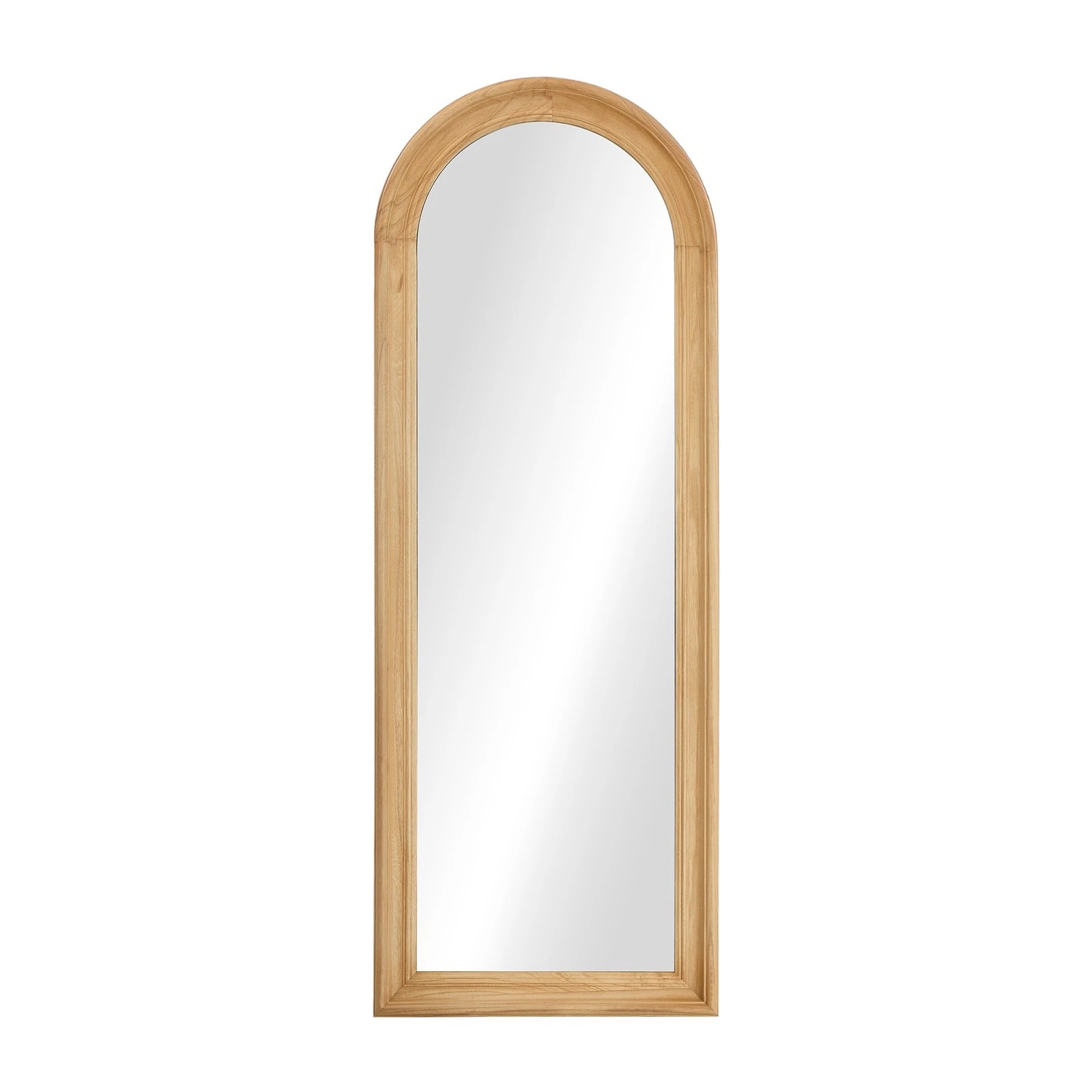 8 Oikiture Full Length Mirror Elegance Arch 165x60cm  Wood Floor Mirrors - Natural, 8 of 10