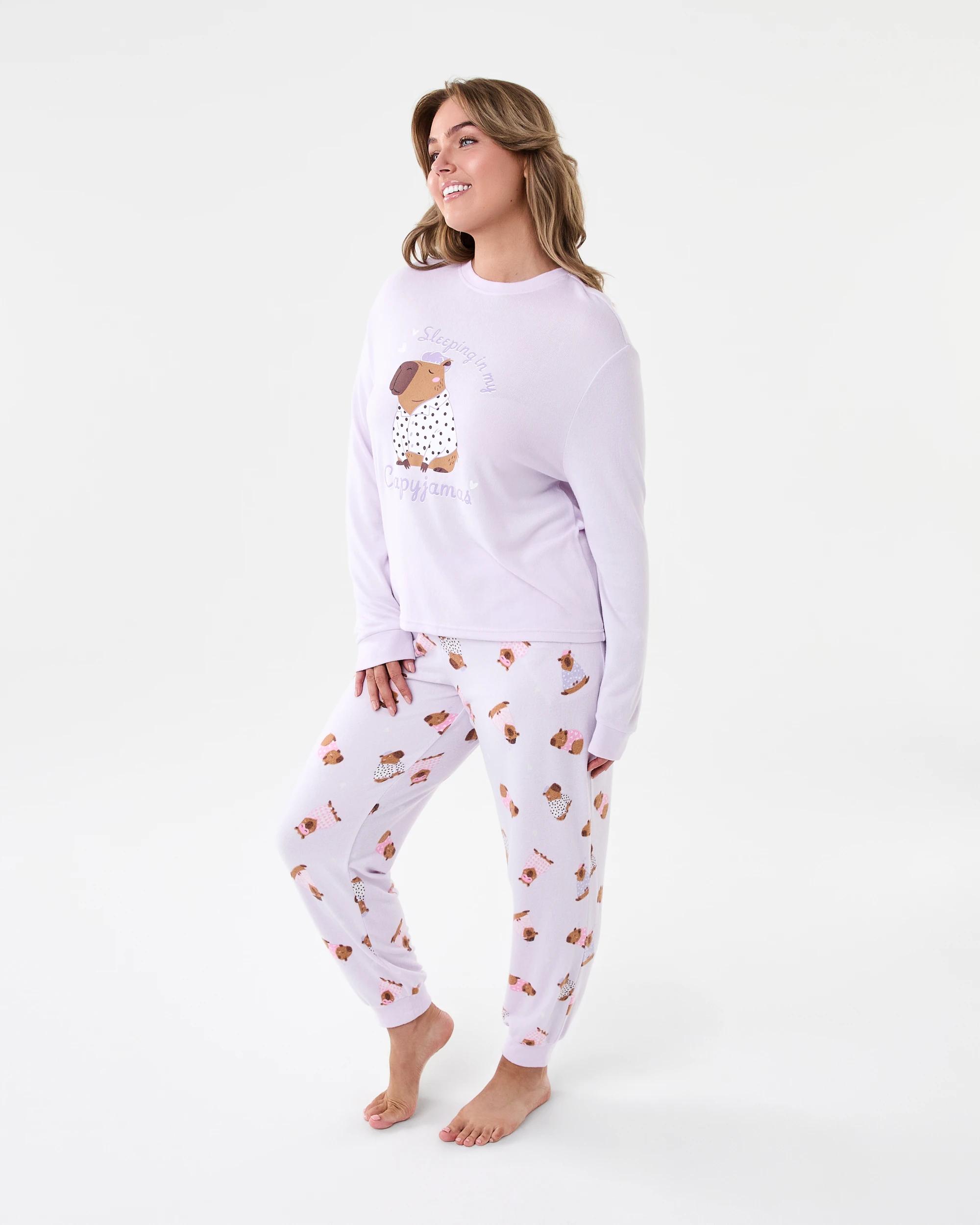 2 Long Sleeve Super Soft Pyjama Set Capyjamas, 2 of 8