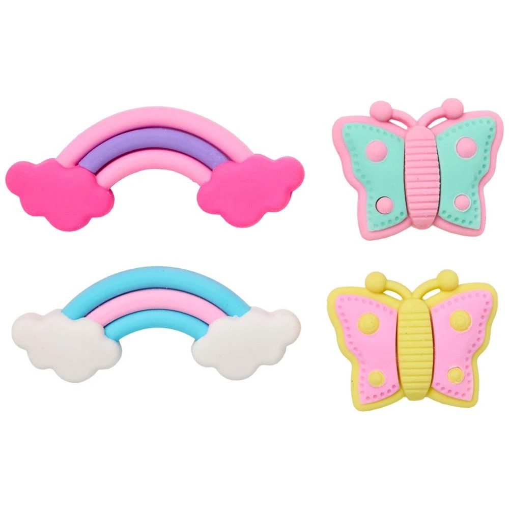 1 Studymate Novelty Erasers Butterfly 4 Pack, 1 of 2