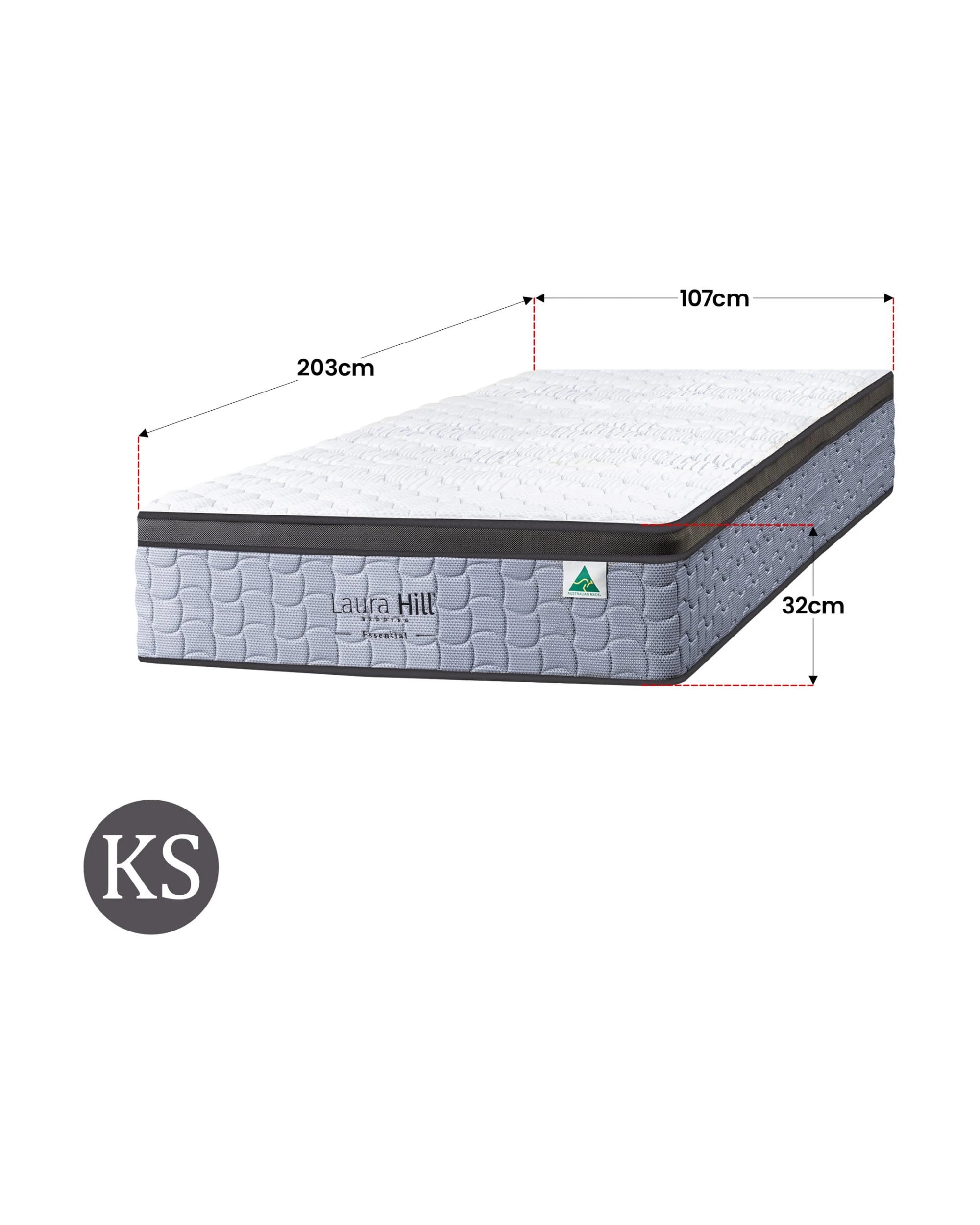 3 Laura Hill Essential Australian Made King Single Premium Mattress, 3 of 3