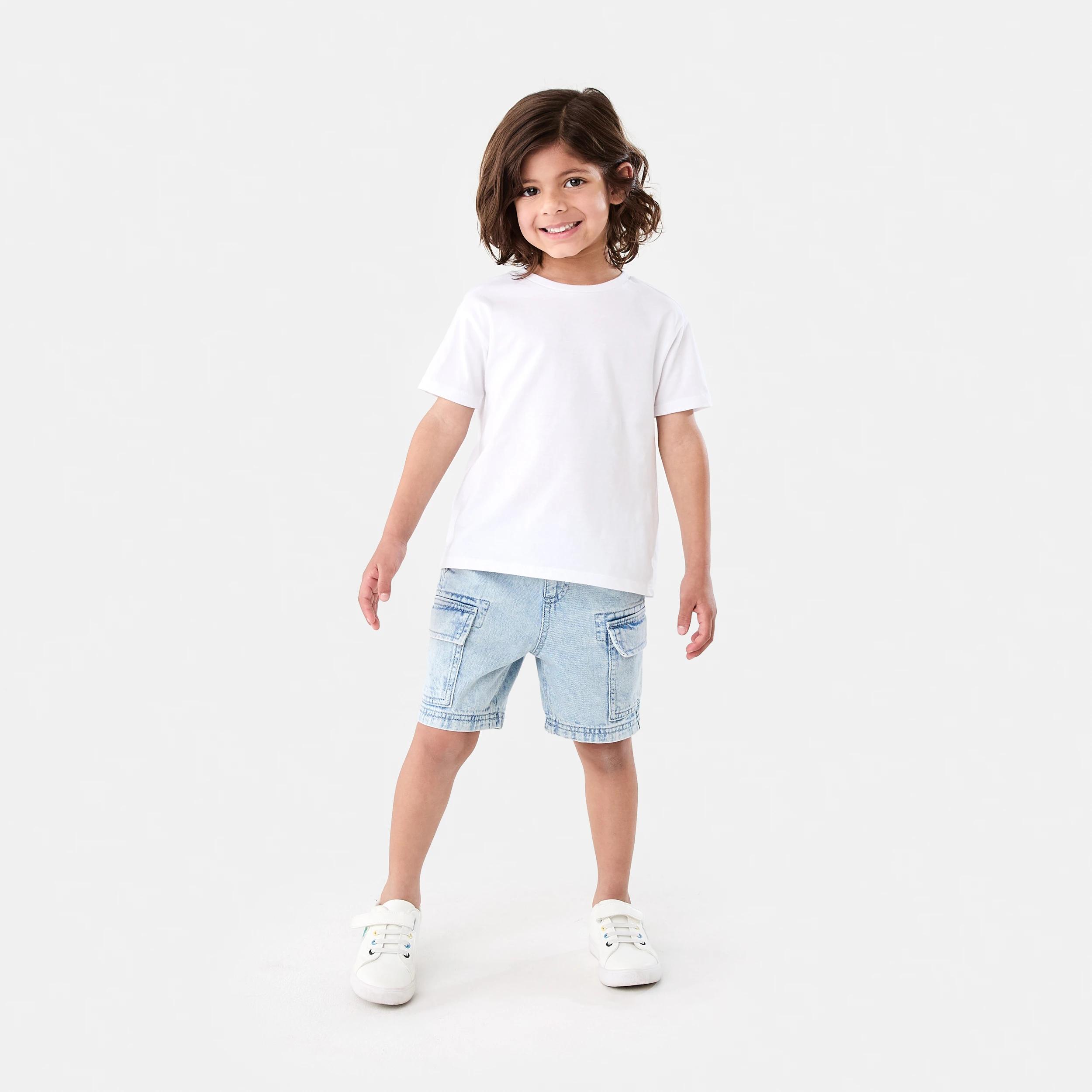 6 Cargo Denim Shorts BLEACH WASH, 6 of 7