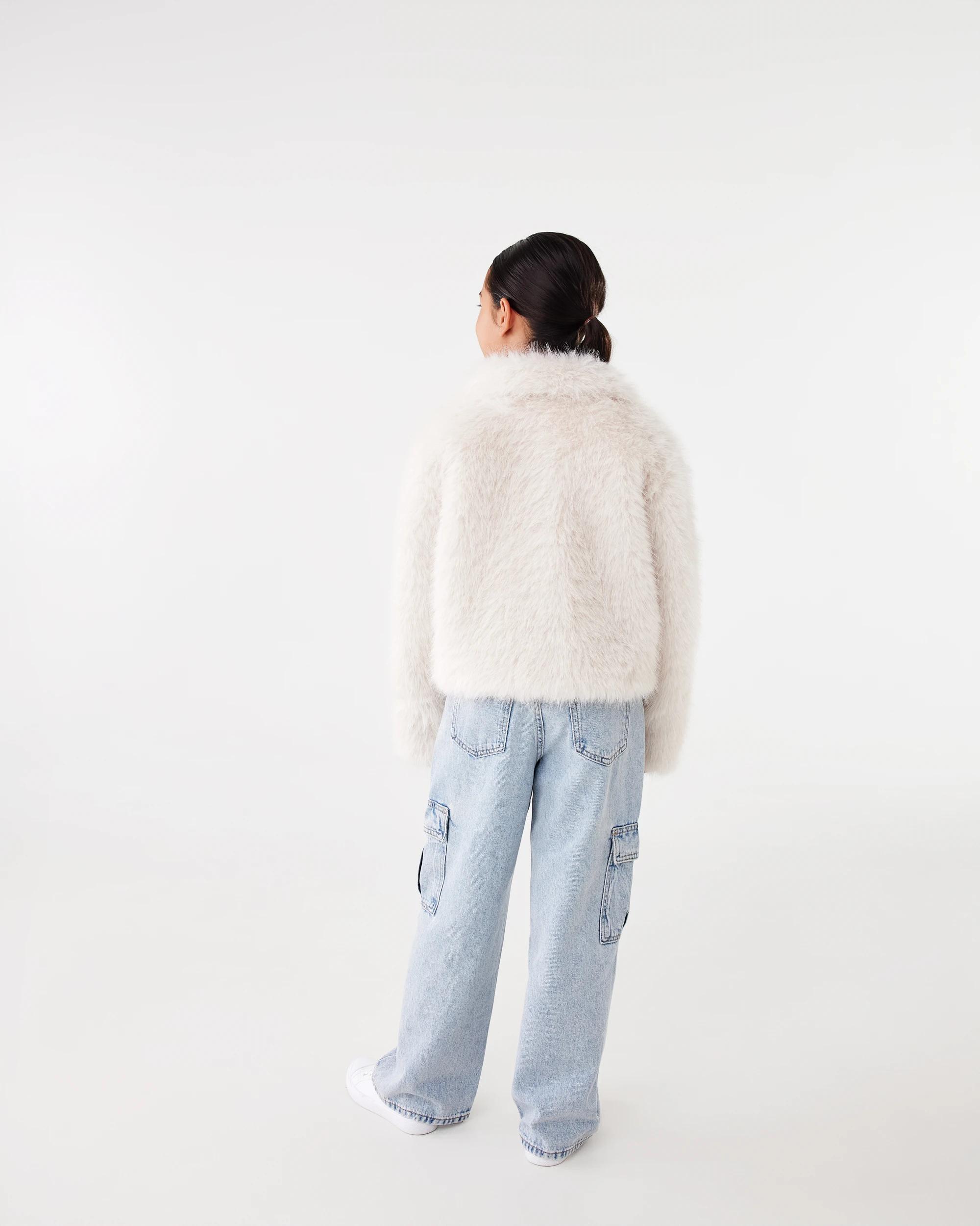 8 Faux Fur Jacket Ecru, 8 of 8