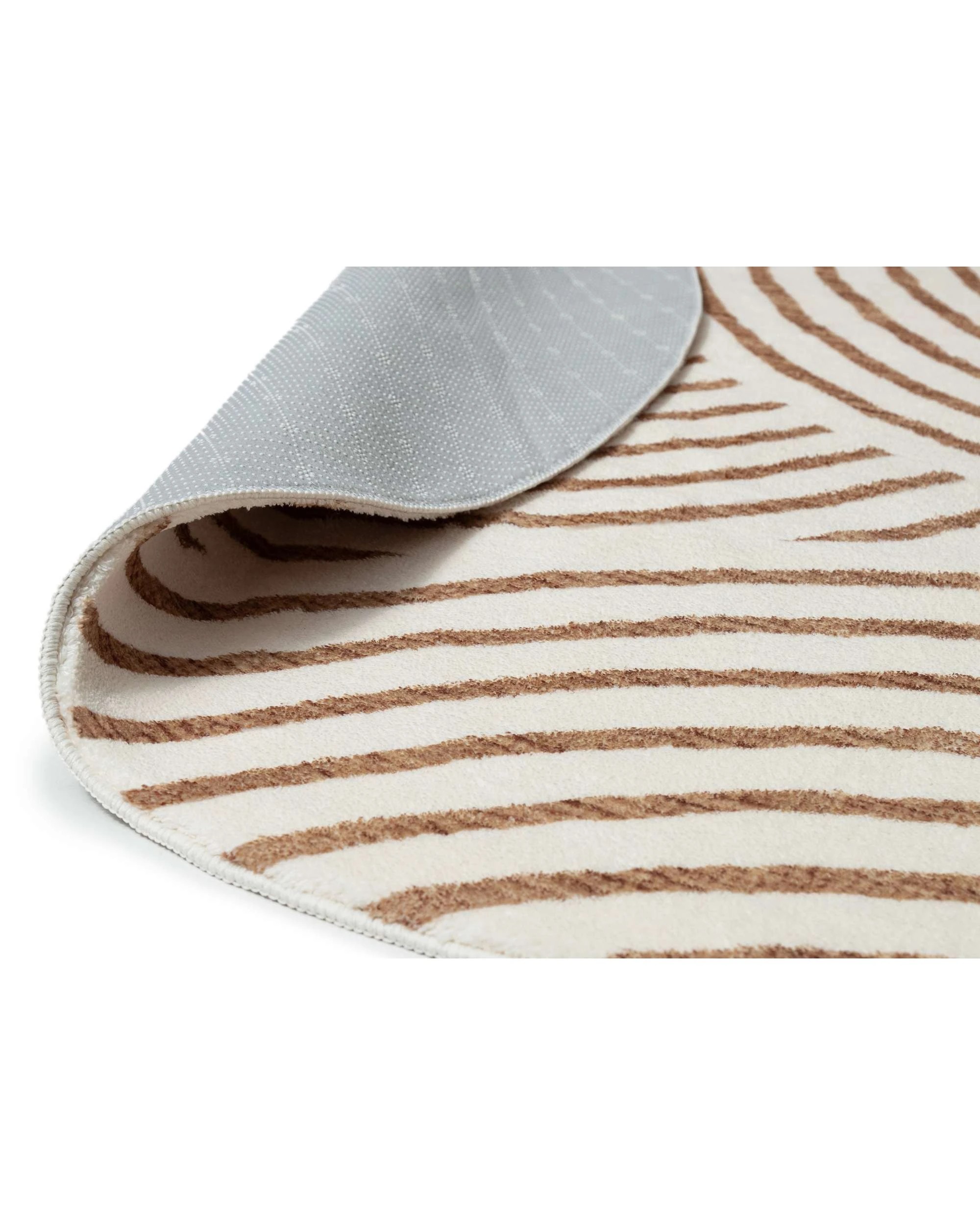 2 Loopsie Abel Geometric Washable Round Rug-120cm x 120cm - Brown, 2 of 5