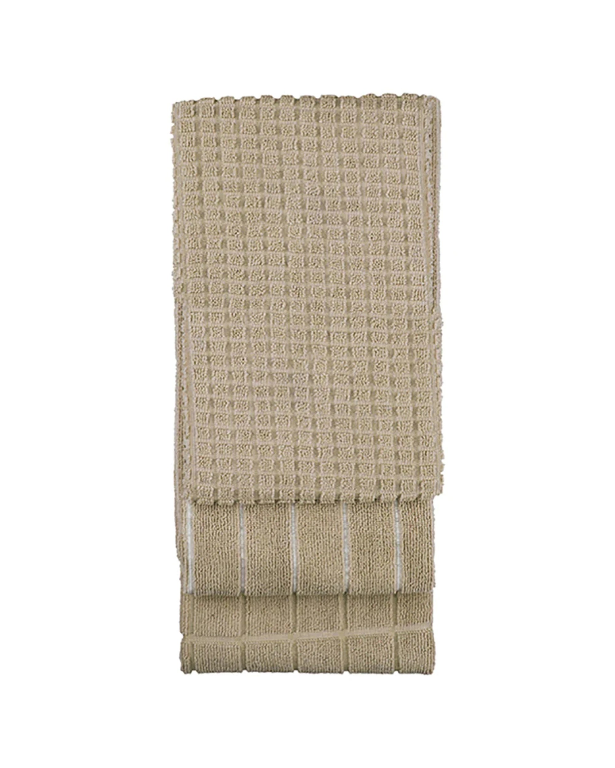 1 Bambury Microfibre Kitchen/Tea Towel Set - Mocha 3pc 80x50cm - Brown, 1 of 3