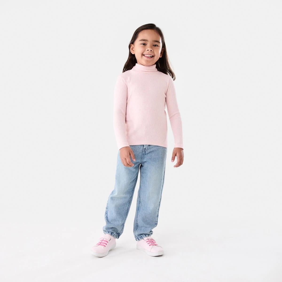 5 Long Sleeve Skivvy Top Pink Marle, 5 of 6