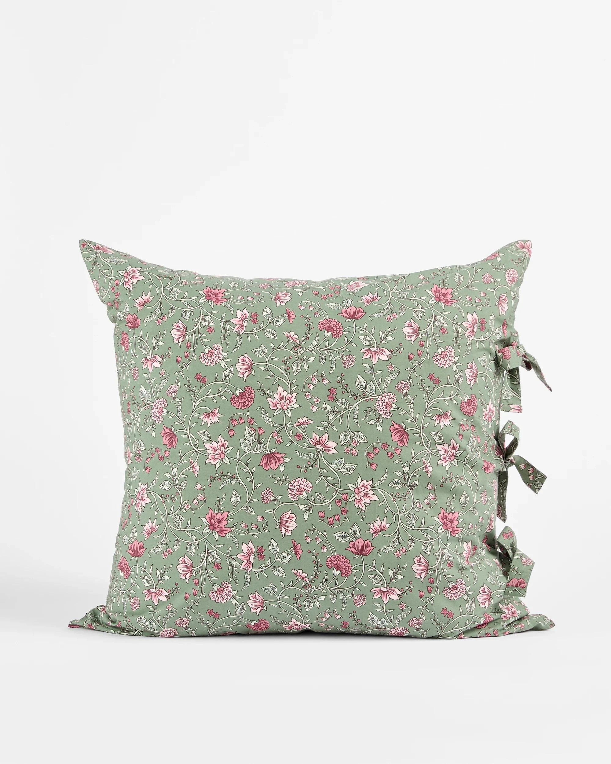 1 Target Adley Floral Australian Cotton European Pillowcase - Queen Bed - White, 1 of 3