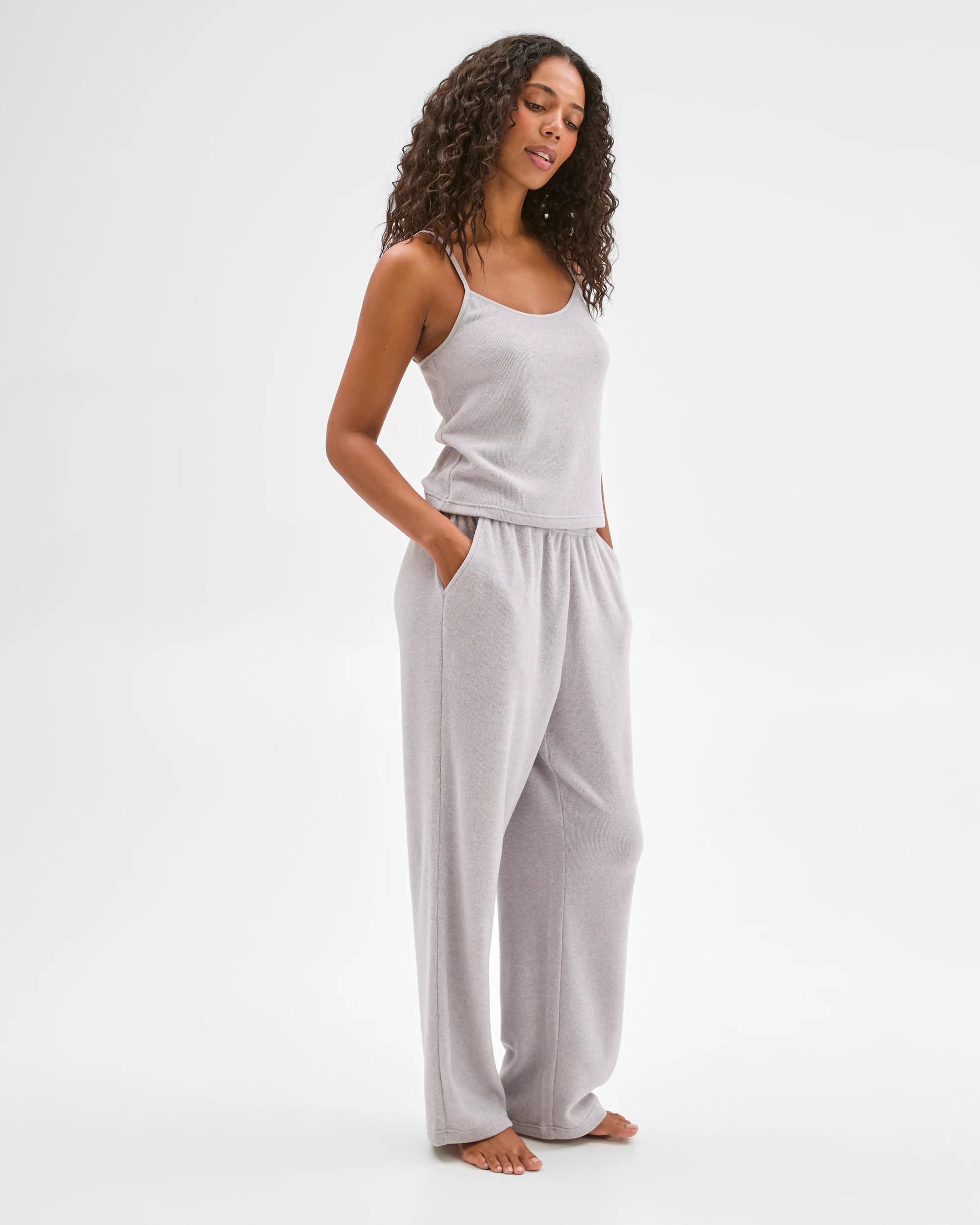 2 Target Woman Cosy Cami and Pants Pyjama Set GREY, 2 of 6
