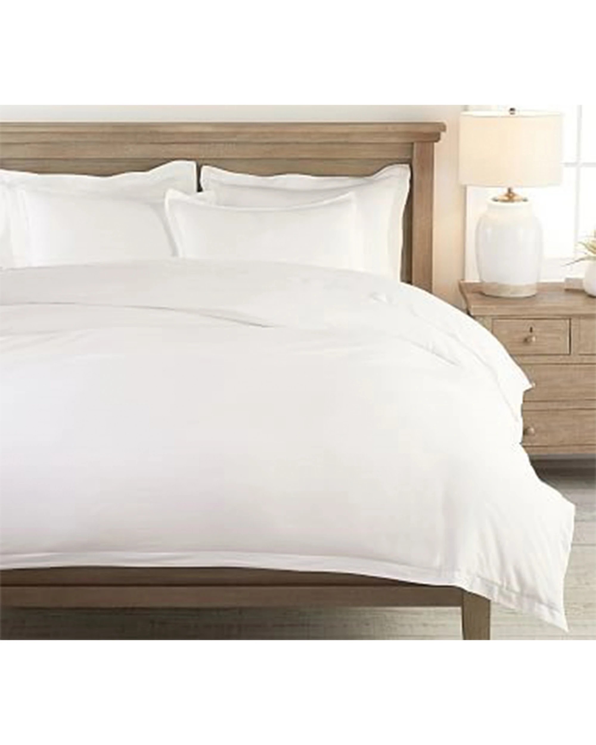 1 Jason Commercial Crisp Quilt Cover Tailored 160x210cm - King Single Bed - White, 1 of 1