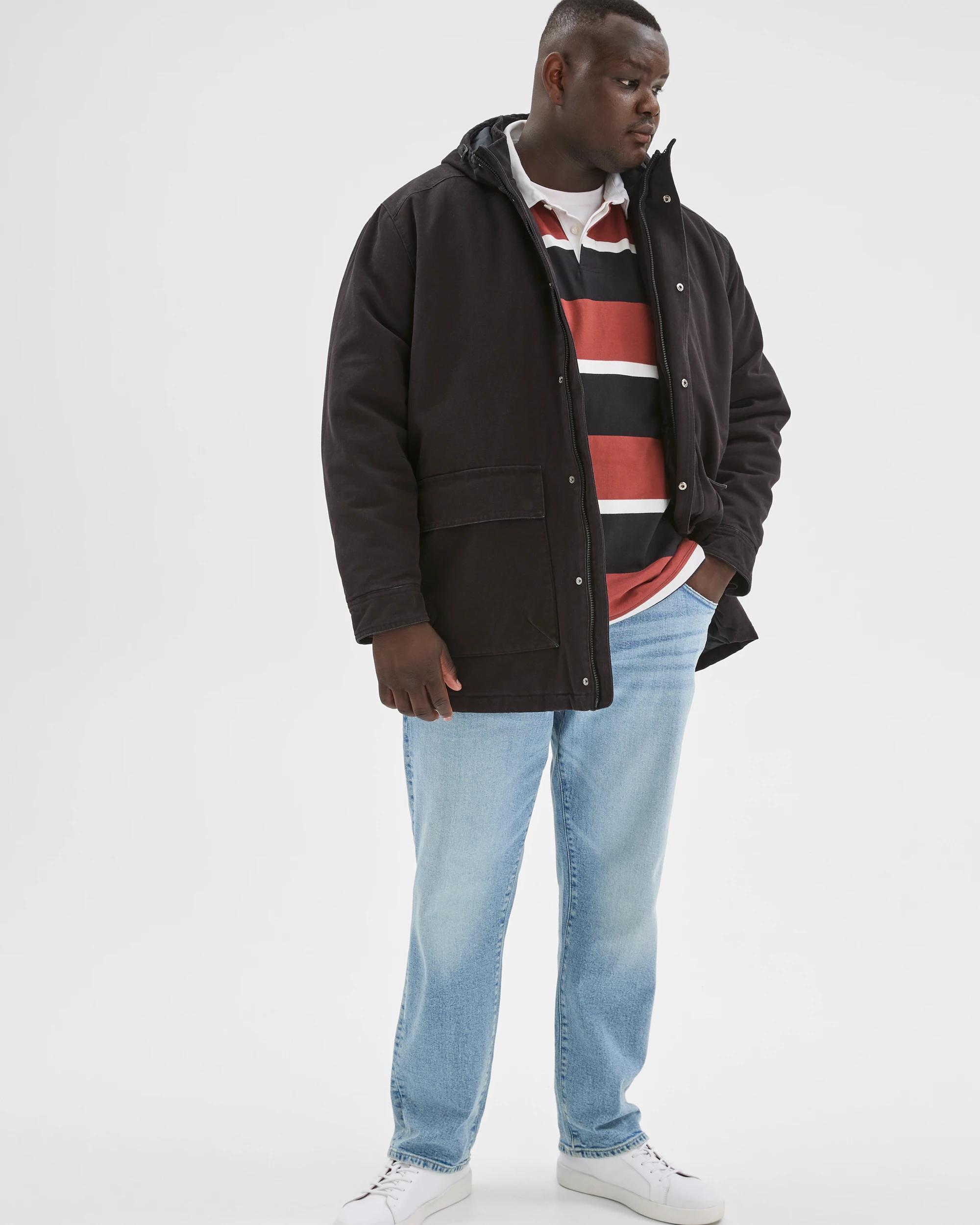 3 Target Man Plus Plus Size Australian Cotton Canvas Parka Jacket BLACK, 3 of 7