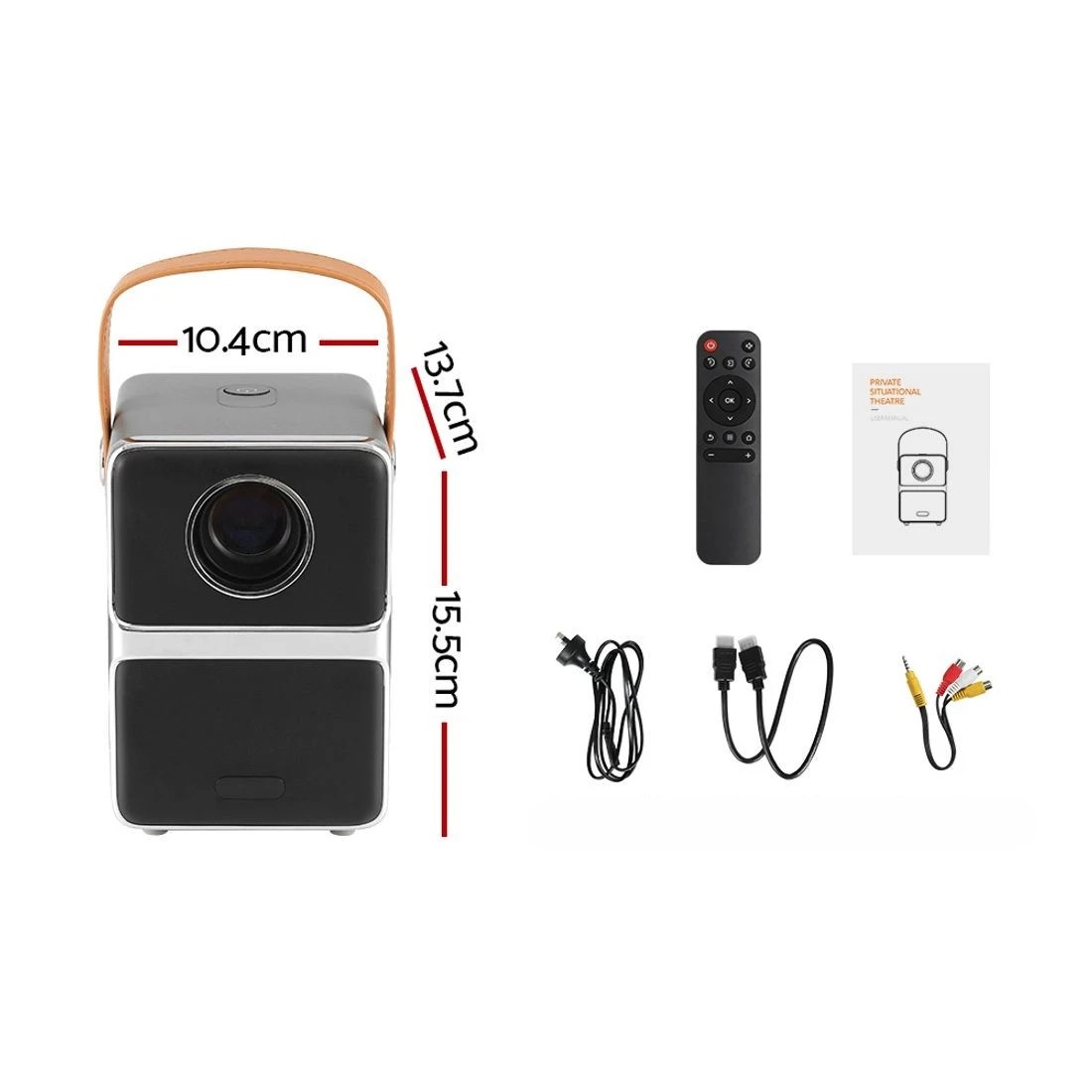 3 Devanti Portable Mini Video Projector 4K Wifi Home Theater HDMI Support 1080P, 3 of 7
