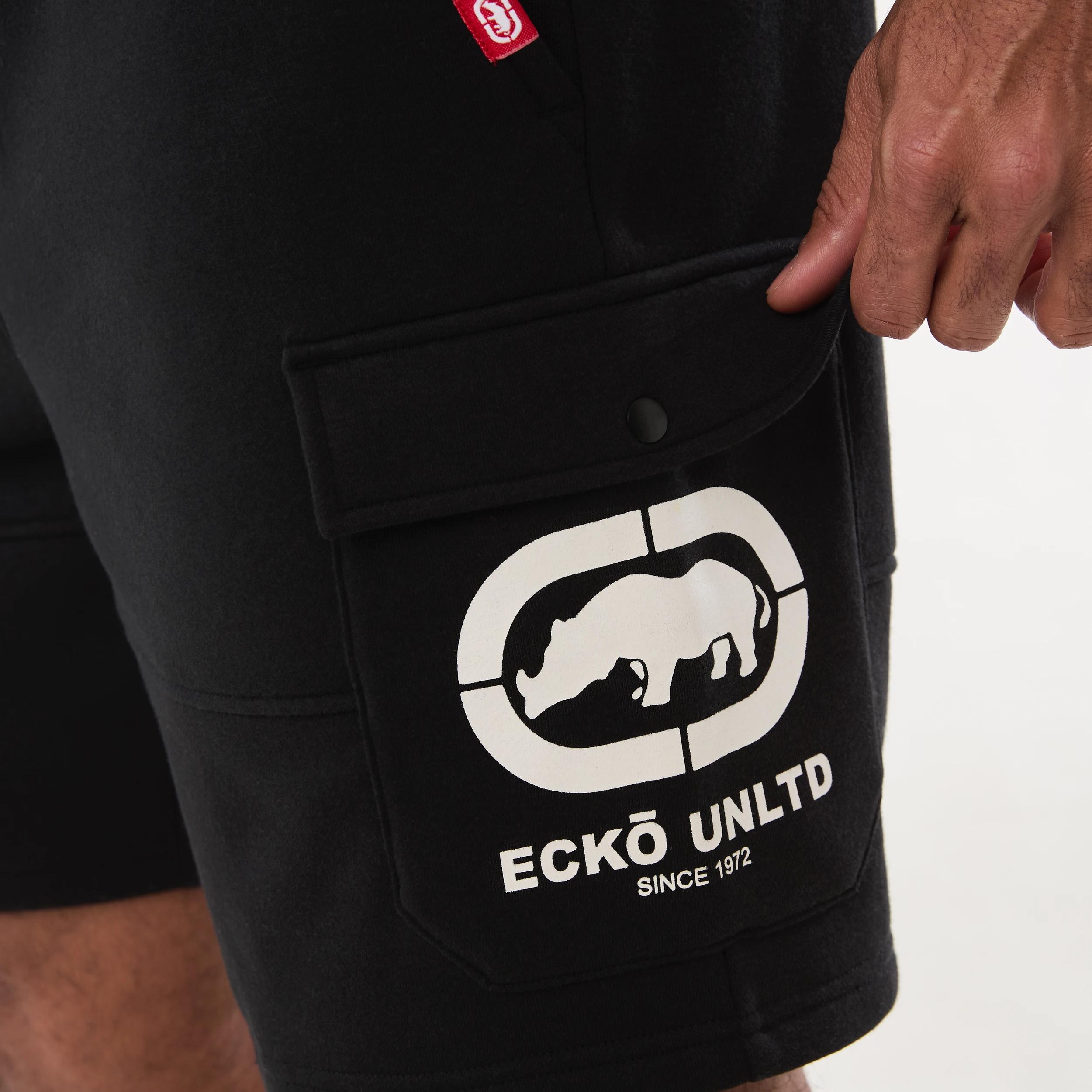 4 Ecko License Fleece Shorts ECKO ICON FLEECE BLACK, 4 of 6