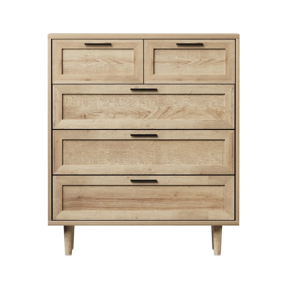 7 Oikiture 5 Chest Of Drawers Dresser Chest Storage Cabinet Tallboy
 - Natural, 7 of 10
