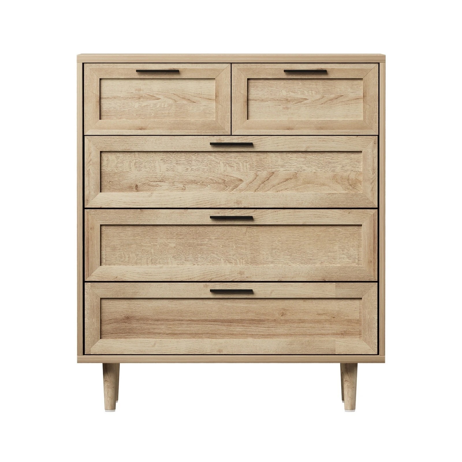 7 Oikiture 5 Chest Of Drawers Dresser Chest Storage Cabinet Tallboy
 - Natural, 7 of 10
