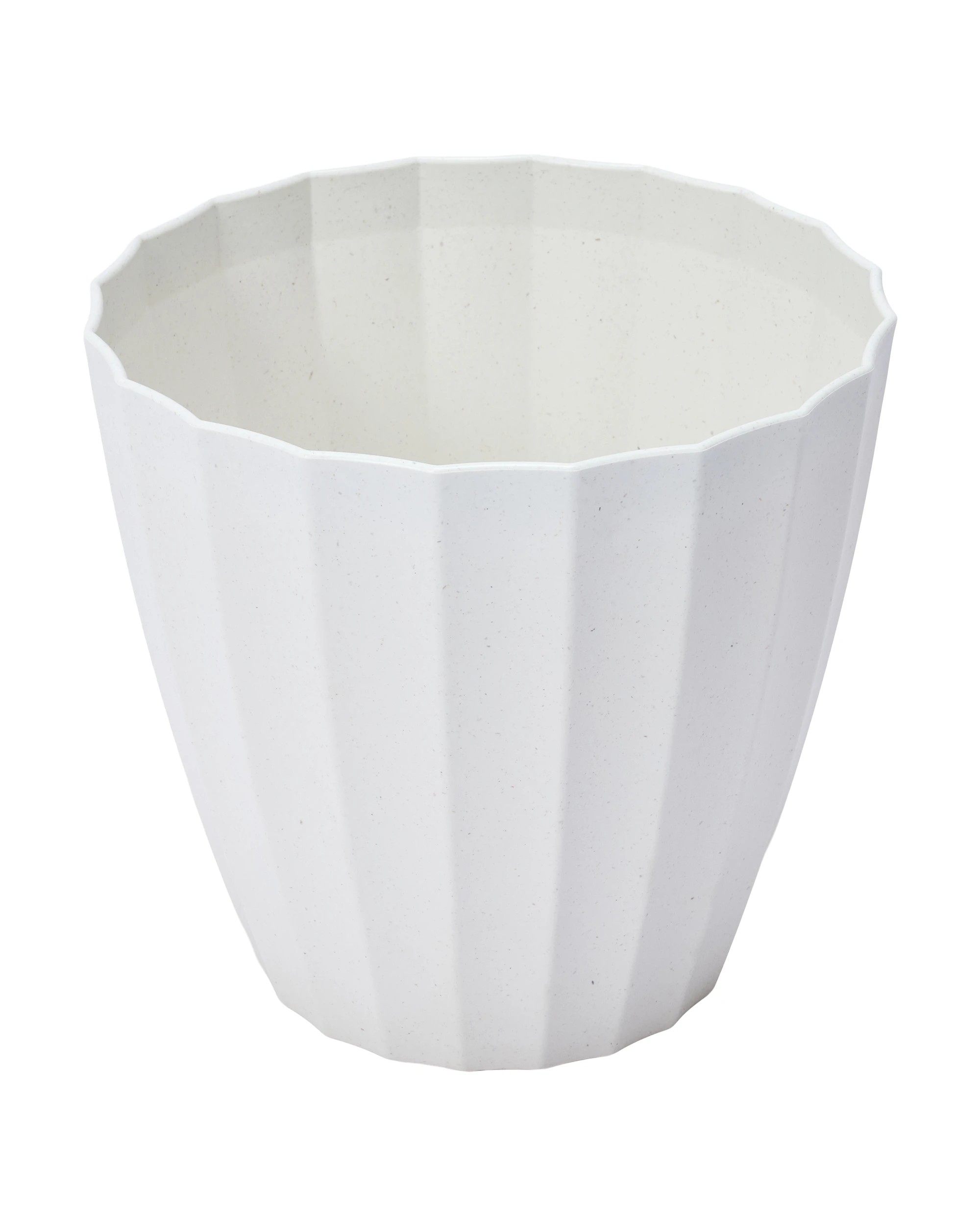 1 35cm Concave Plastic Pot - White, 1 of 3