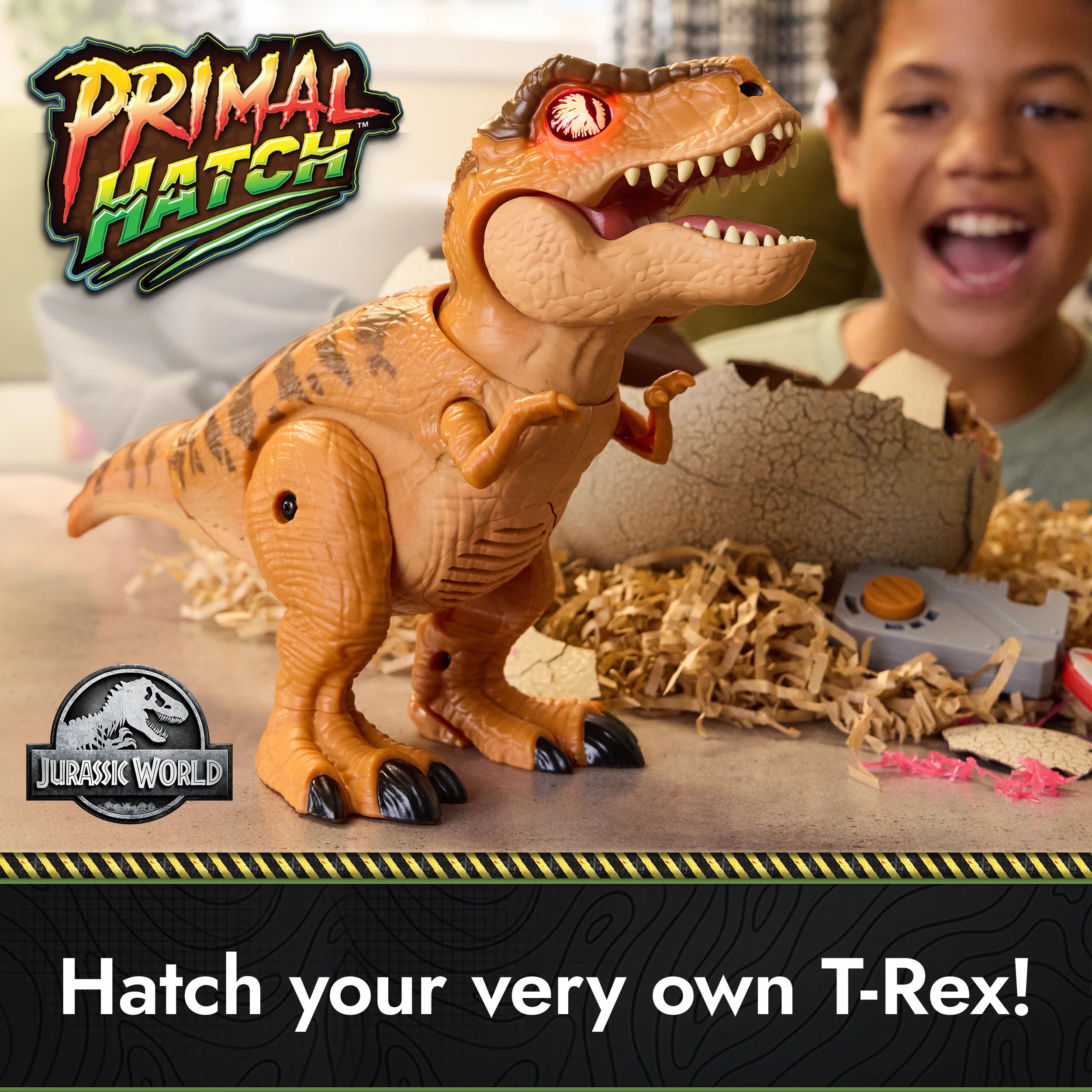 6 Jurassic World Primal Hatch T. Rex Specimen Toy, 6 of 9