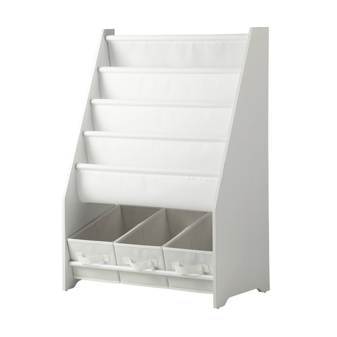 1 Oikiture Kids Bookshelf Toy Storage Box Organiser Display Shelf Diy Storage Rack
 - White, 1 of 10